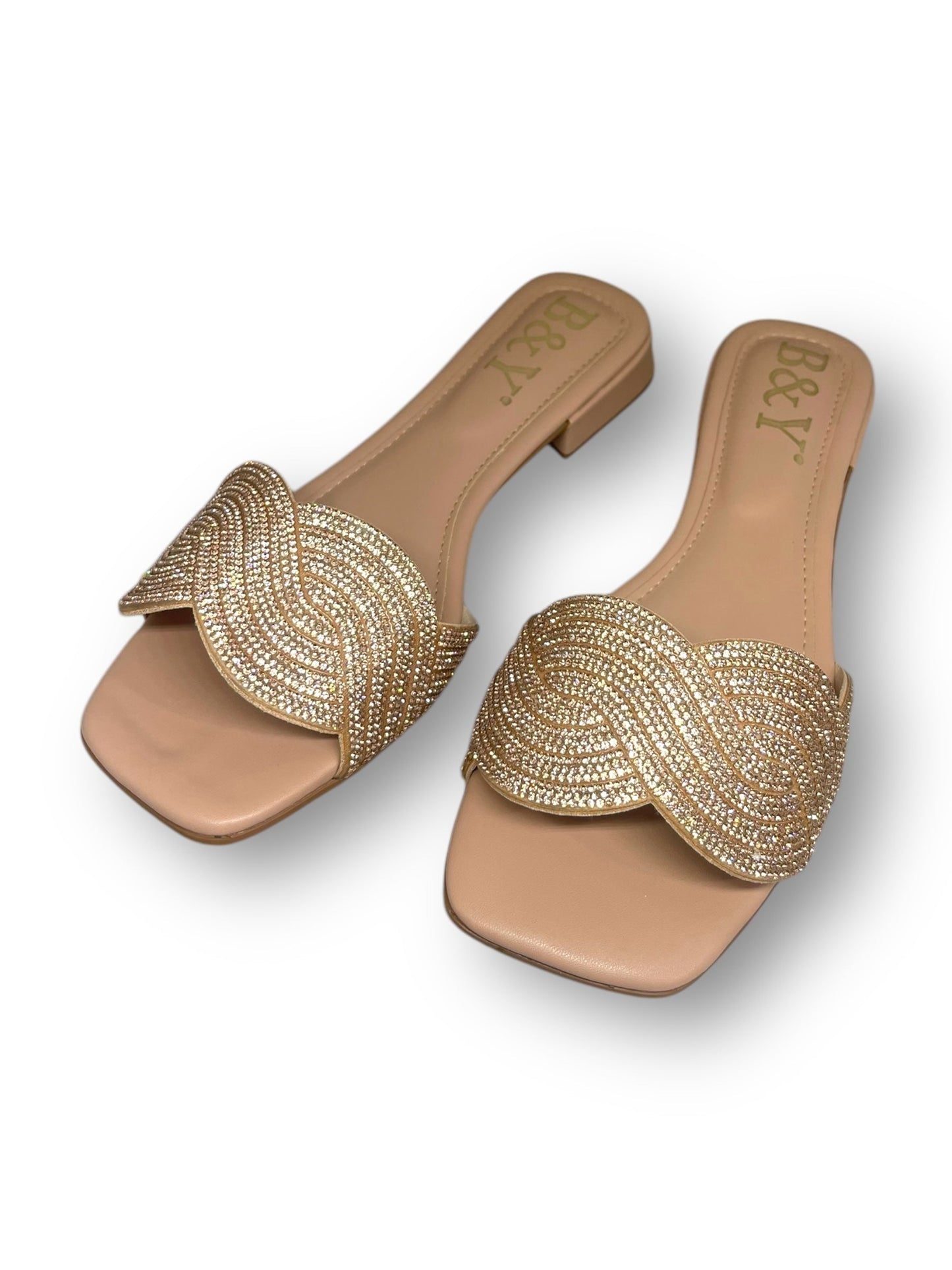 Jynoa Pink Low Heel Slip-on Sandal