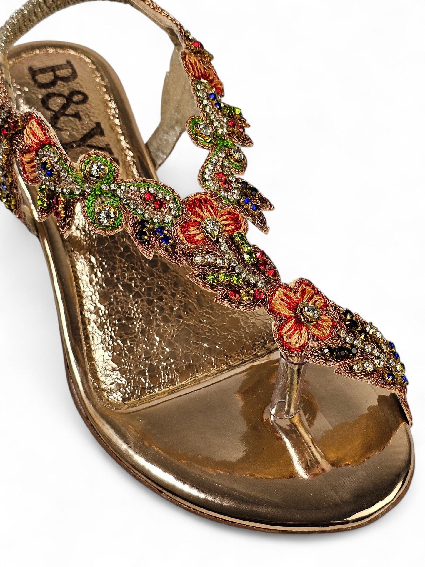 Layer Bronze Block Heels Sandal