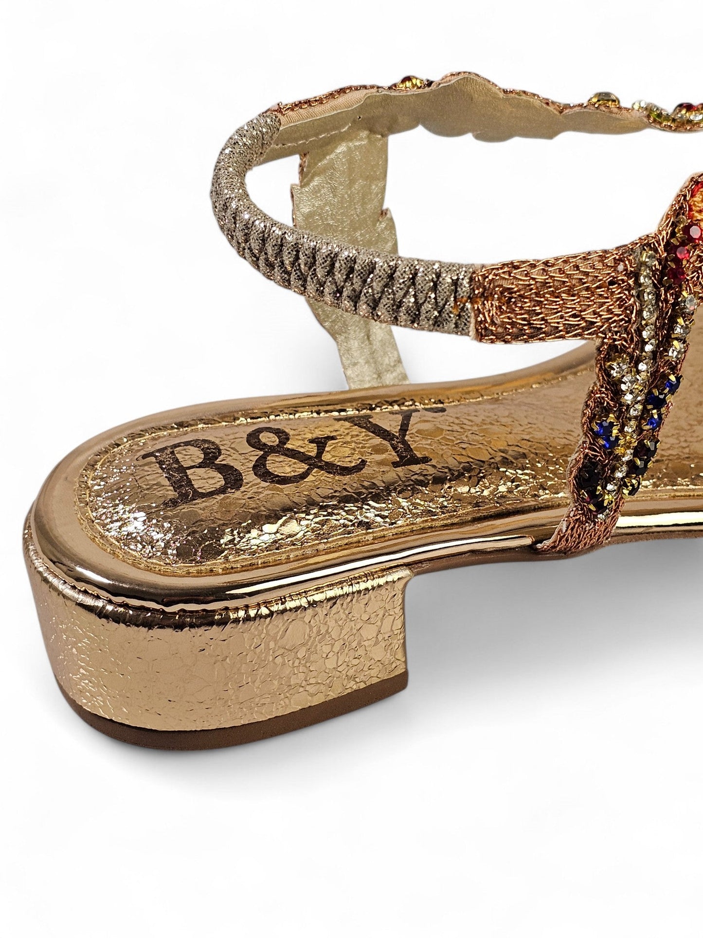 Layer Bronze Block Heels Sandal