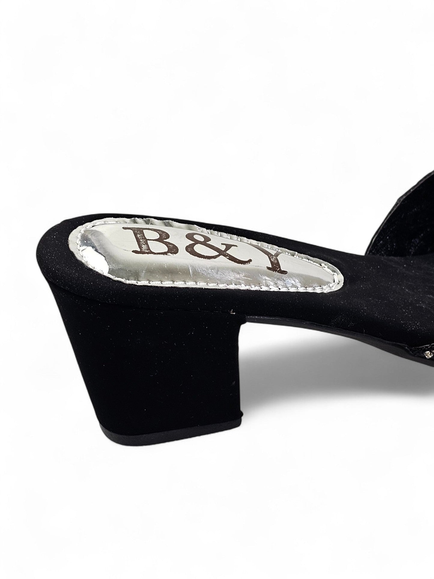 Beam Black Mid Heel Mule