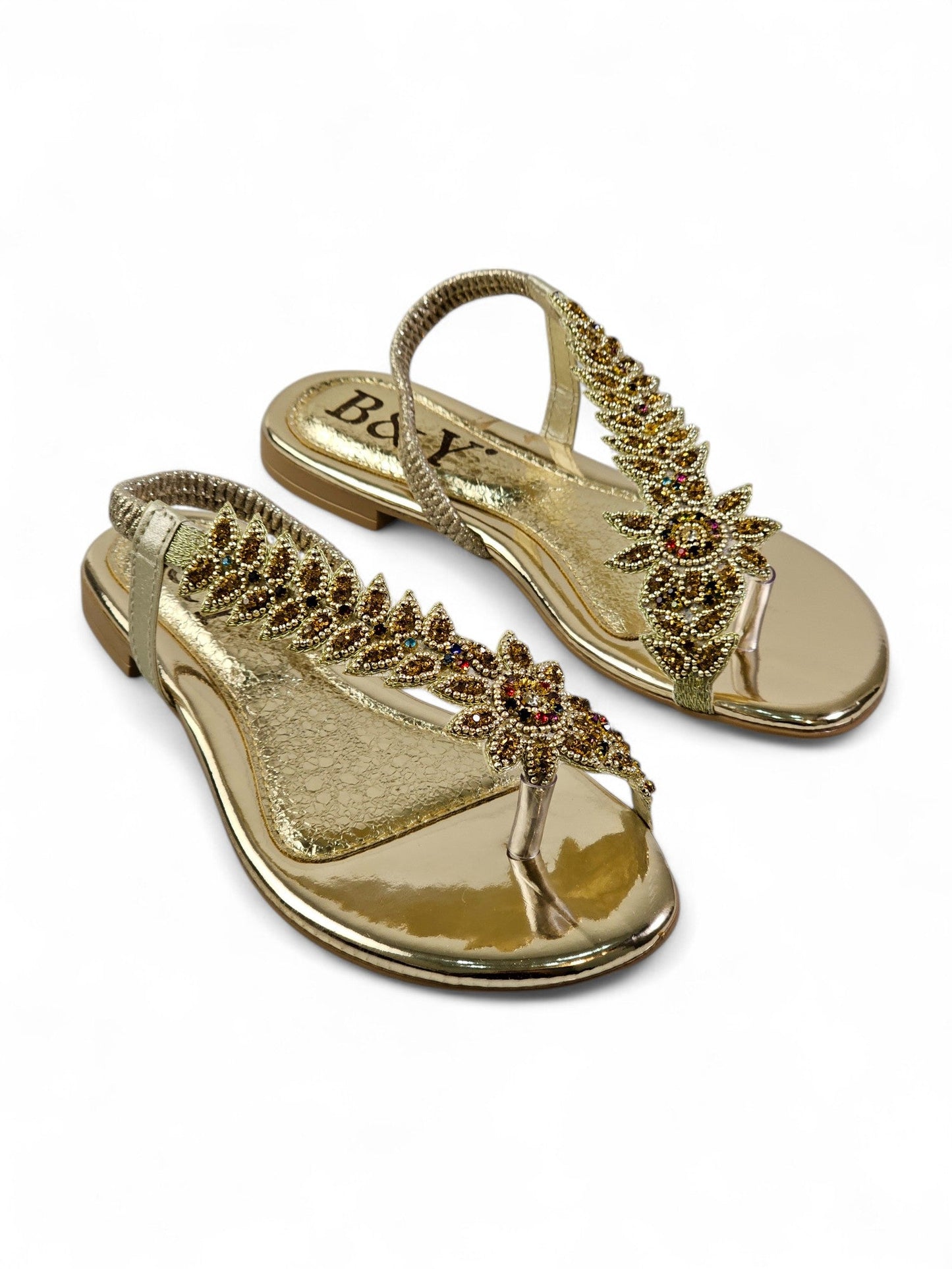 Dance Golden Flat Sandal