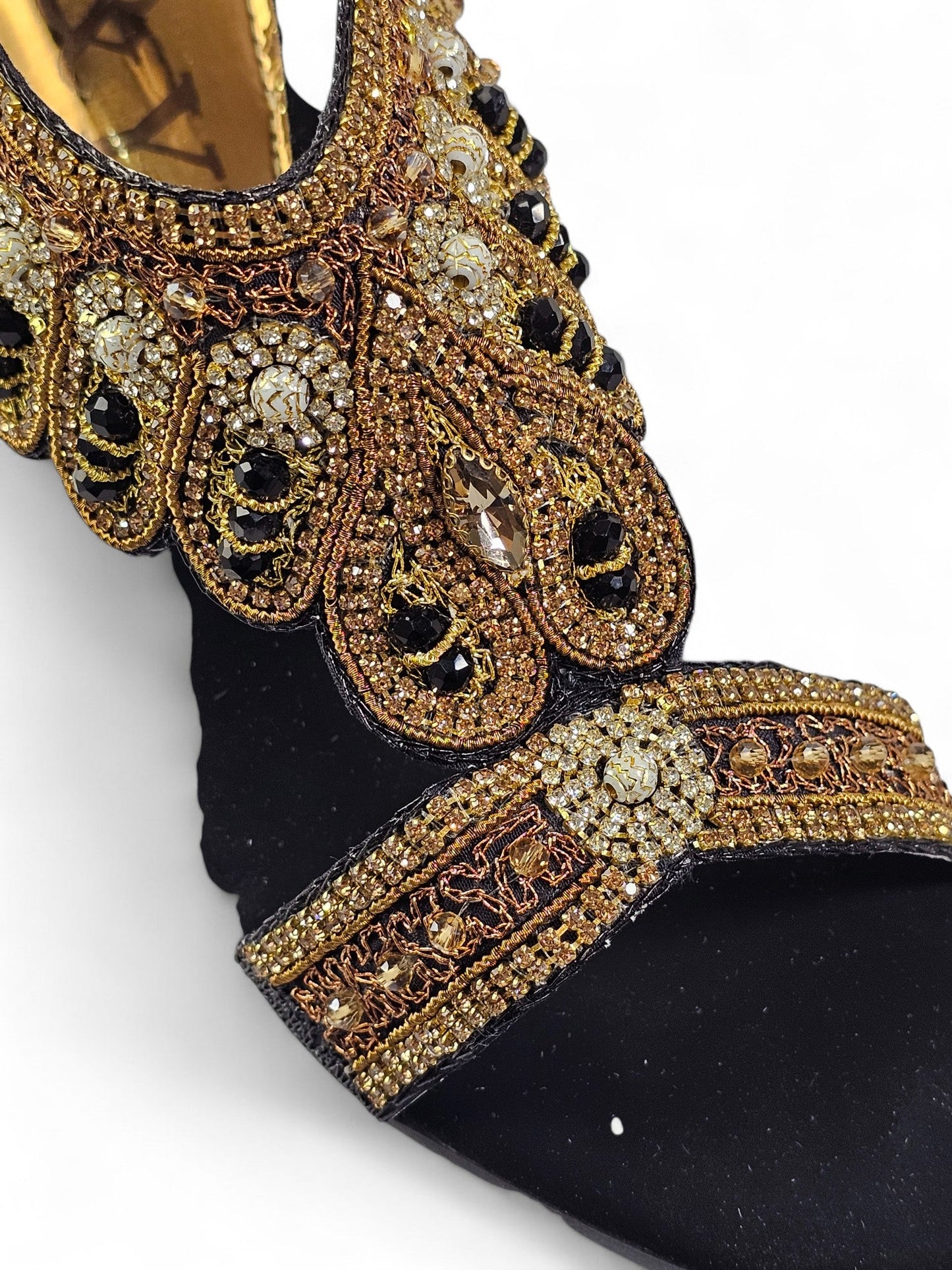 Frost Black Mid Heel Sandal