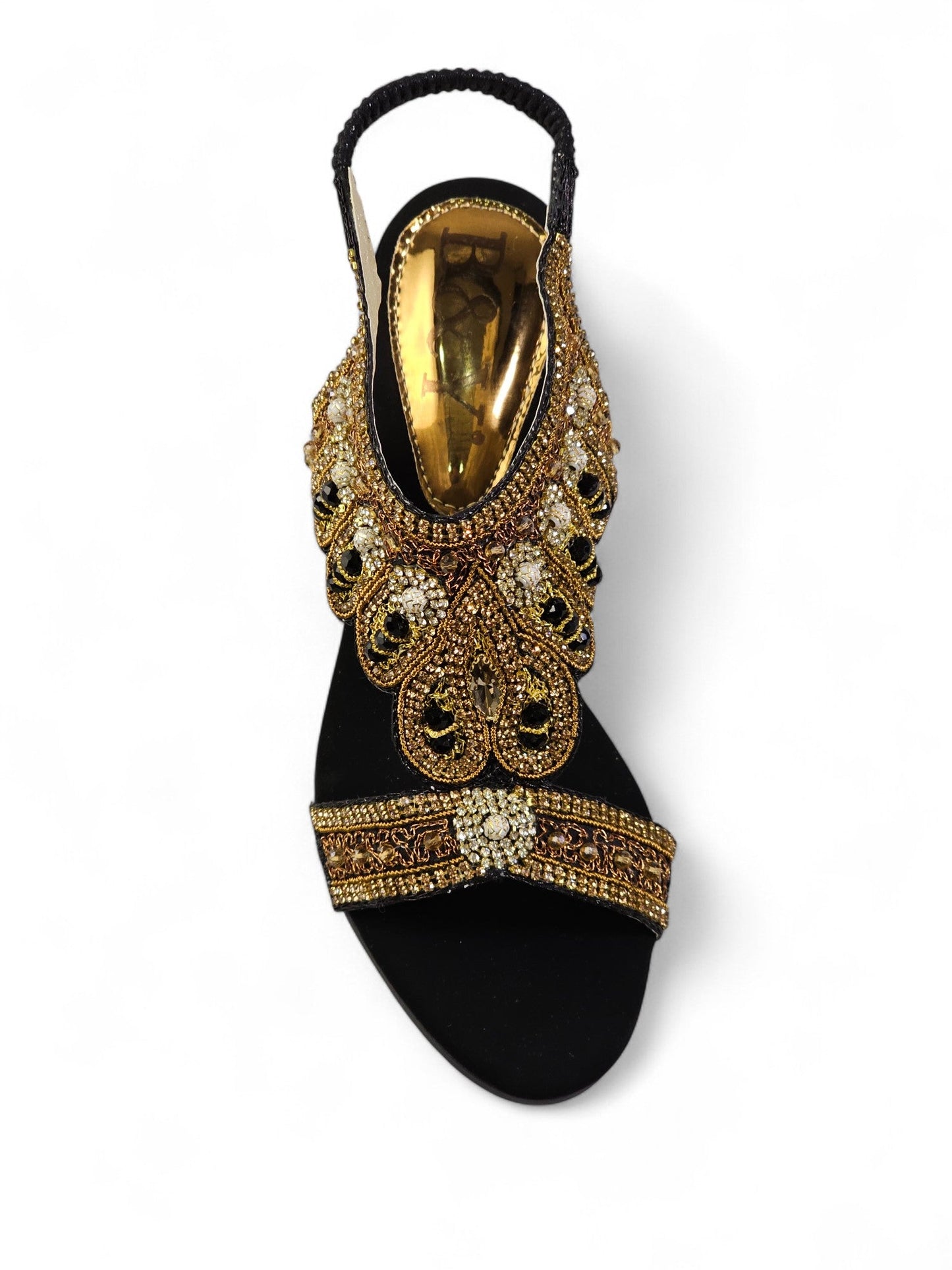 Frost Black Mid Heel Sandal
