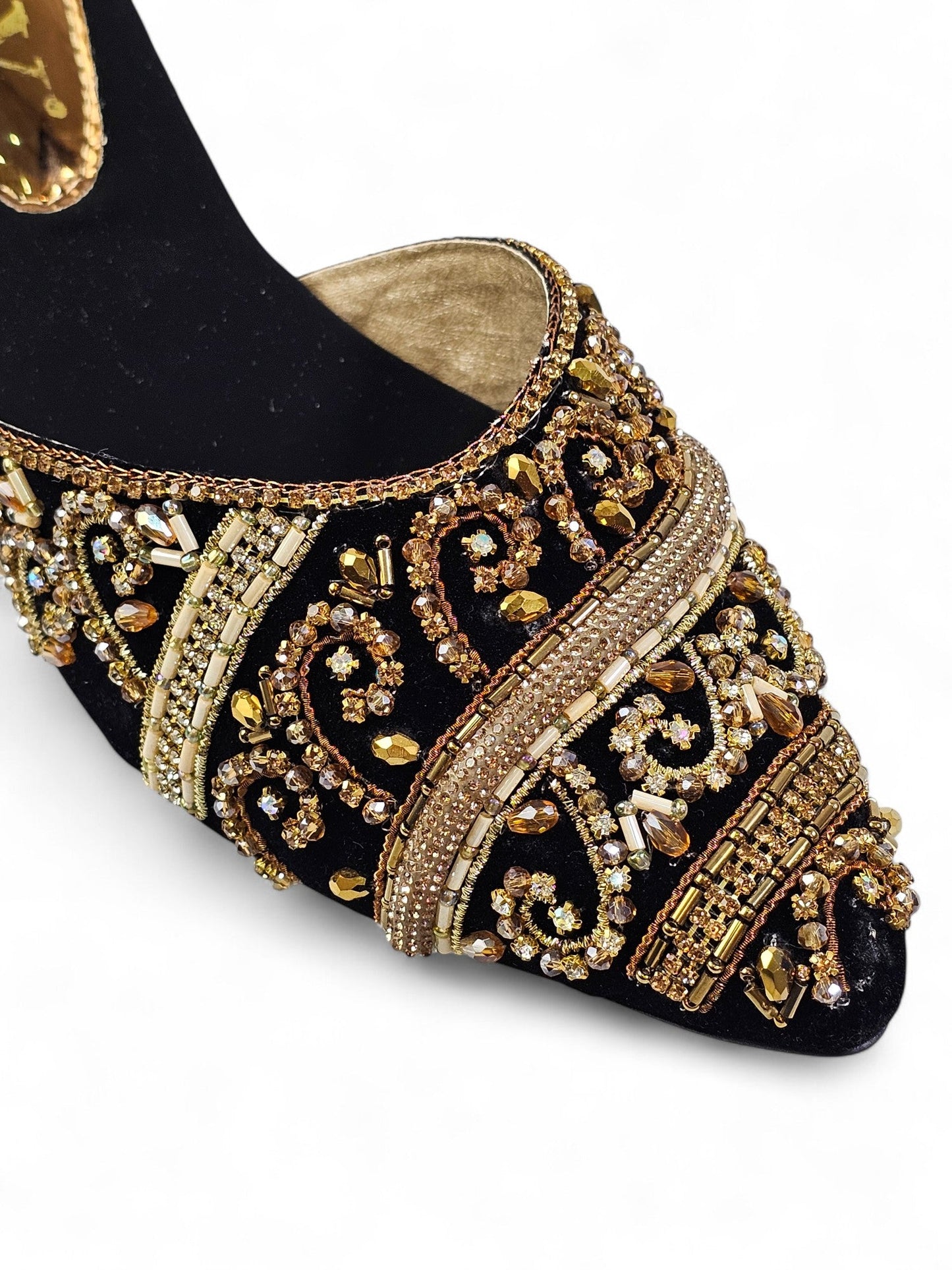 Hum Black Mid Heel Mule