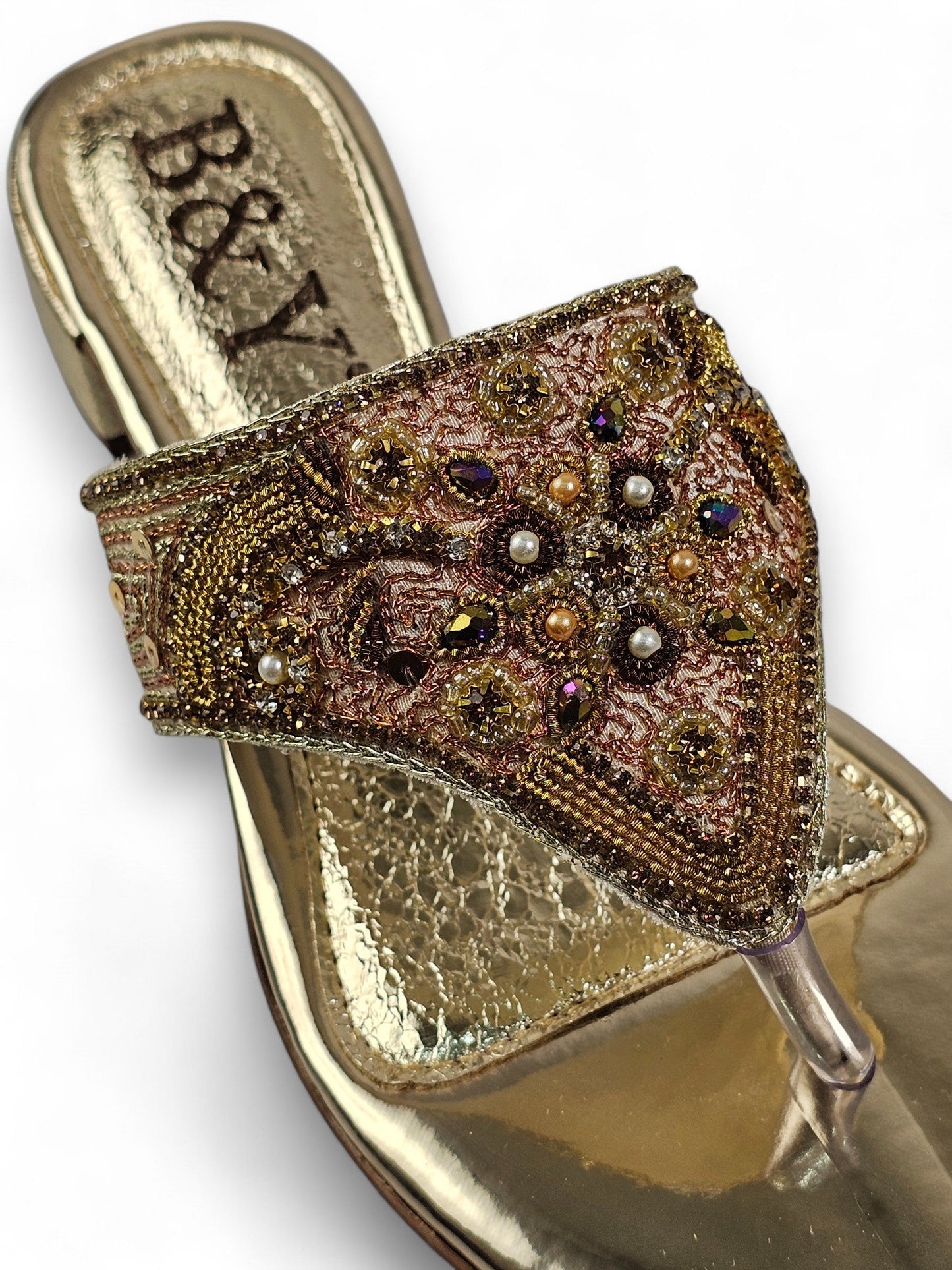 Luntra Golden Block Heel Flip-Flop