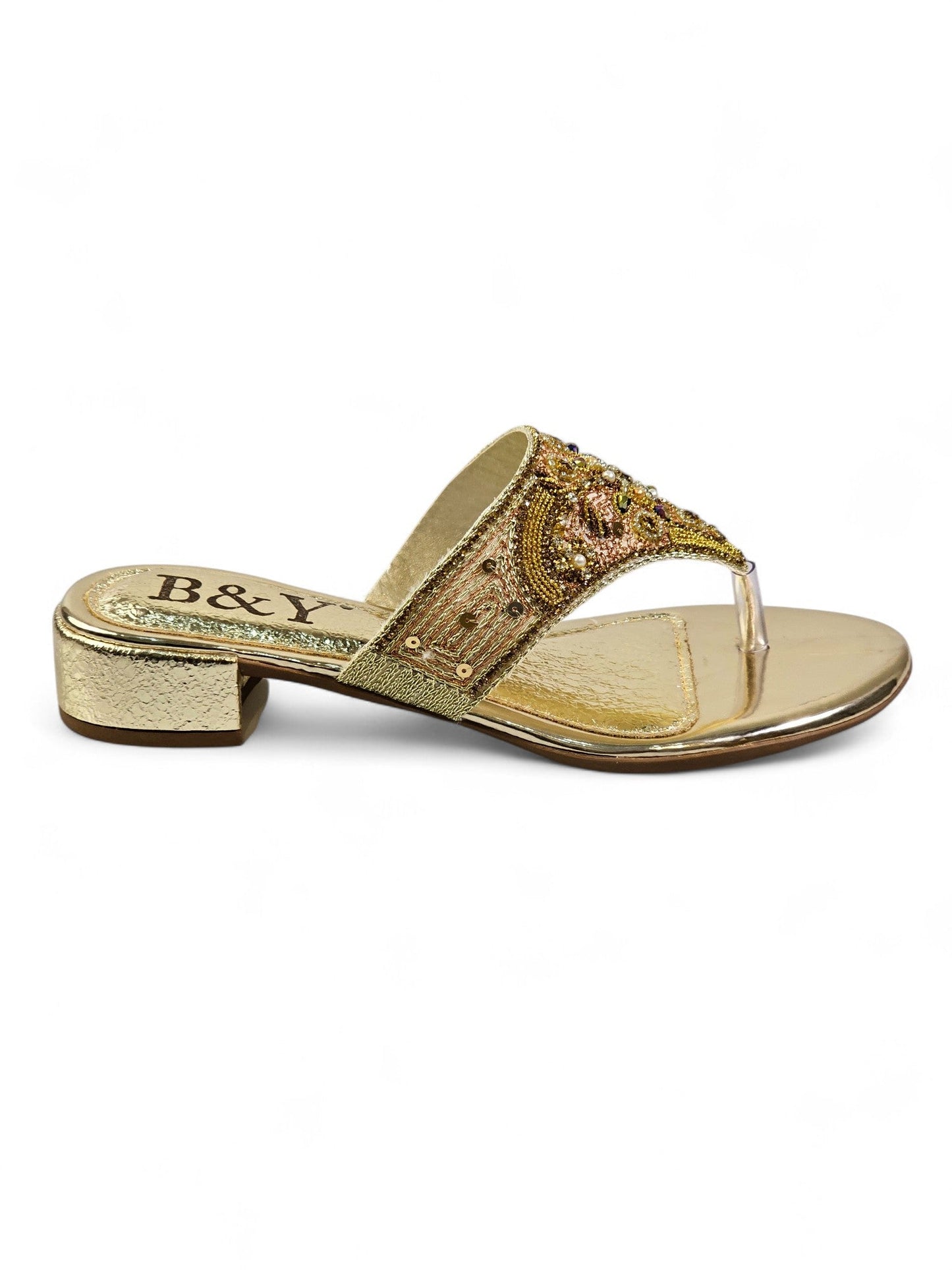 Luntra Golden Block Heel Flip-Flop