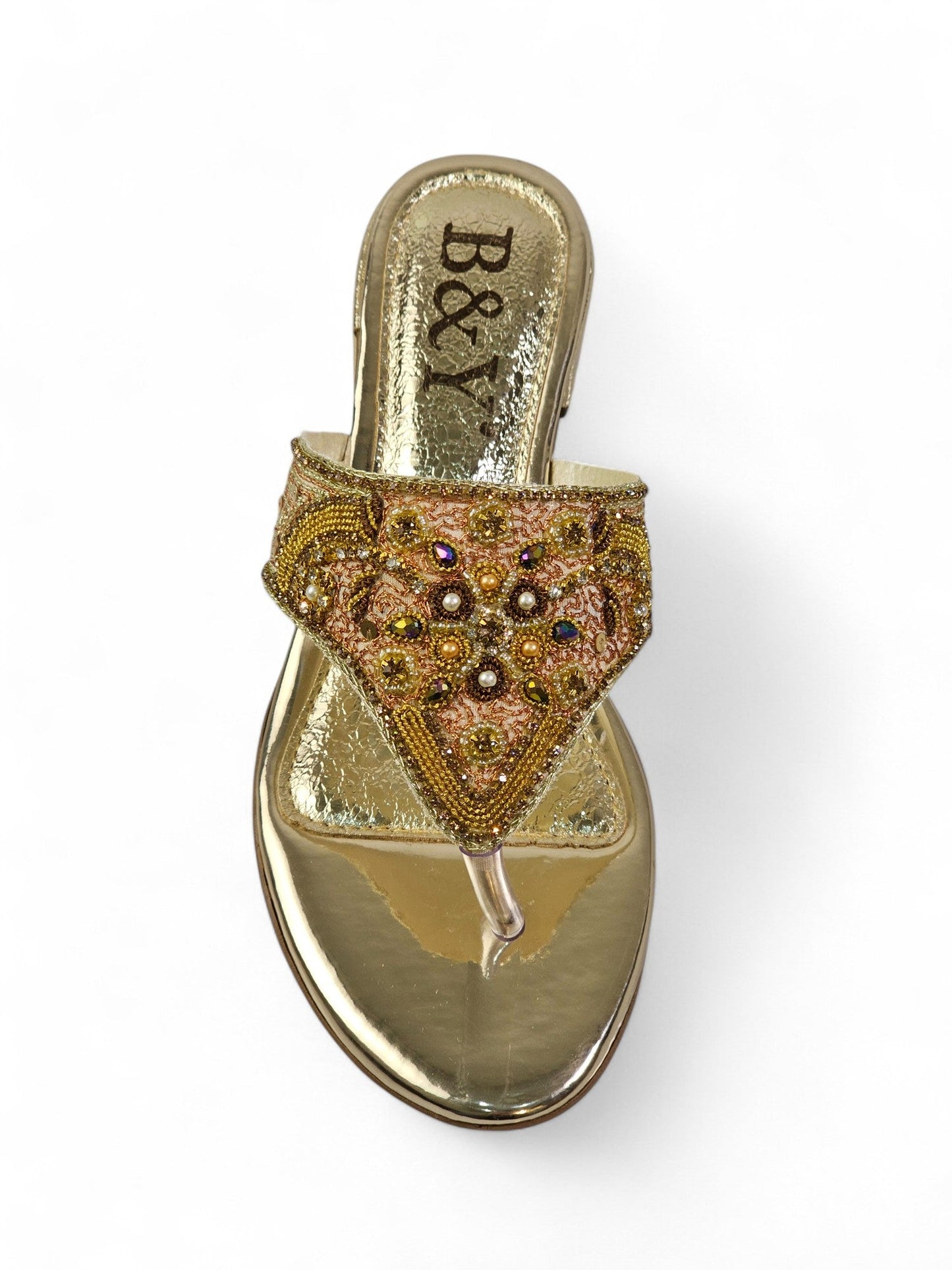 Luntra Golden Block Heel Flip-Flop