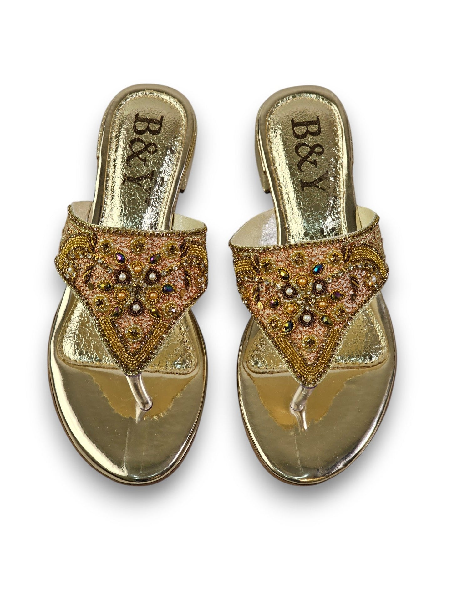 Luntra Golden Block Heel Flip-Flop