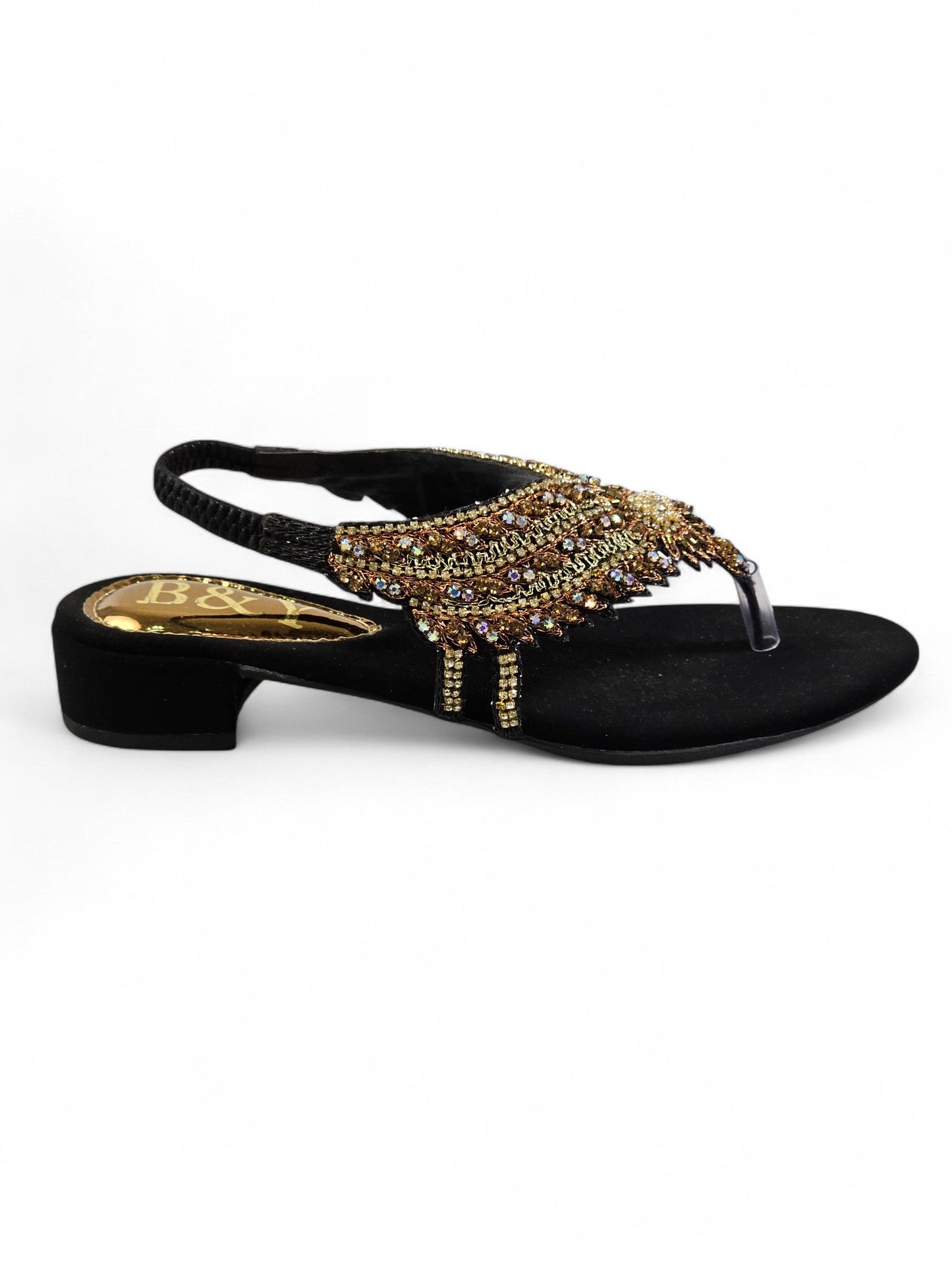 Whisper Black Block Heels Sandal