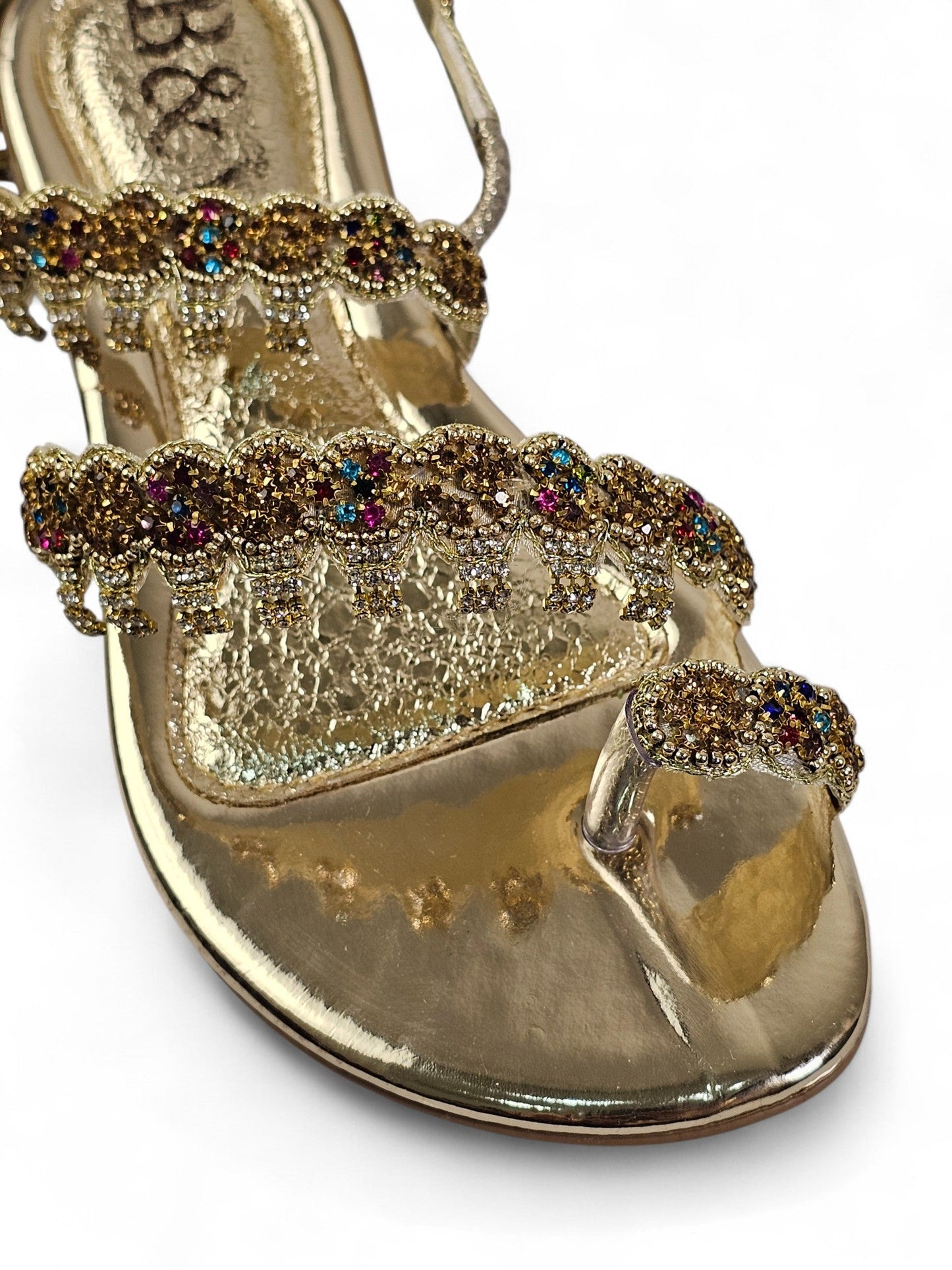 Trace Golden Flat Sandal