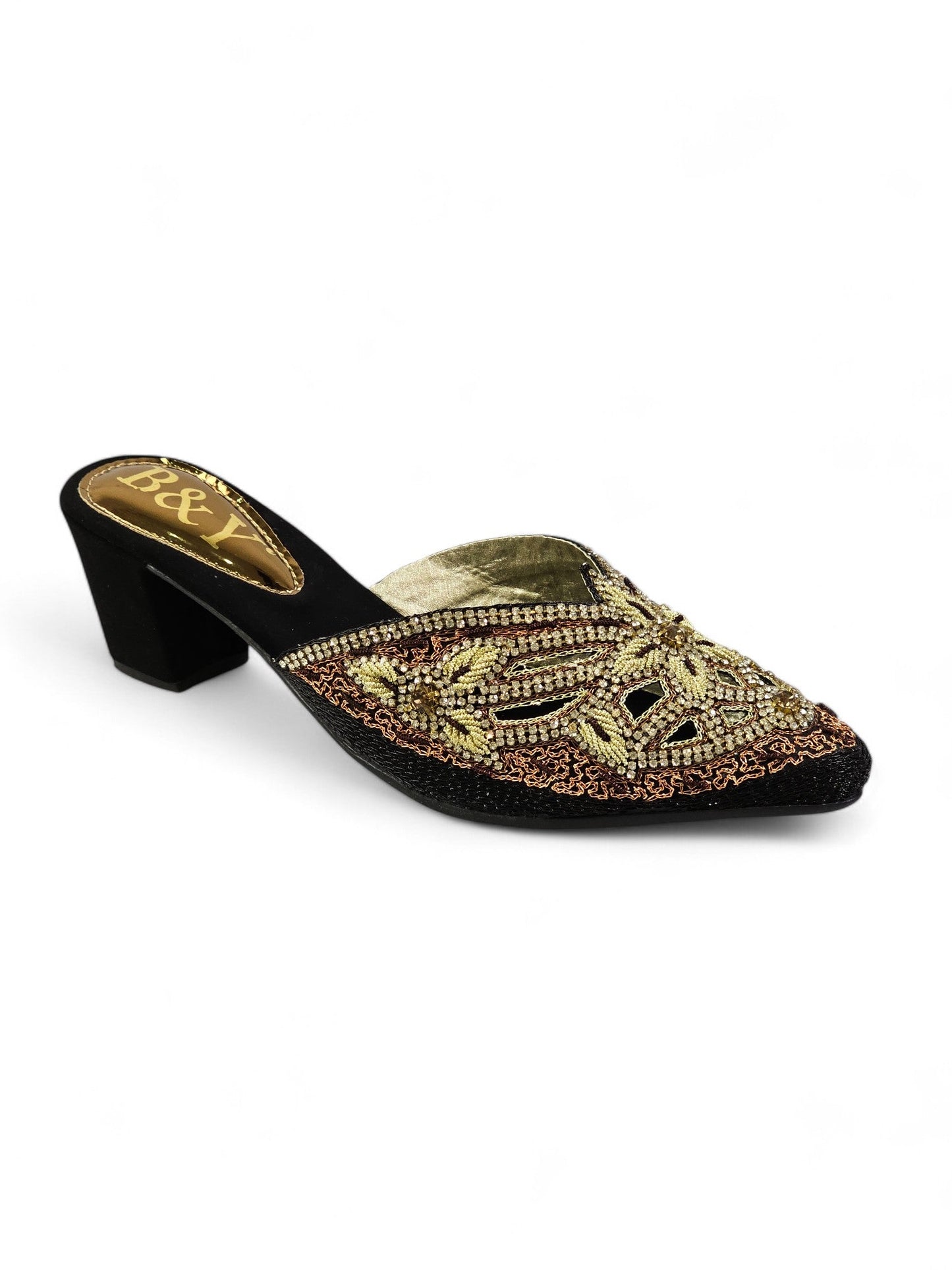 Delisse Toque de Ouro Mid Heel Mule