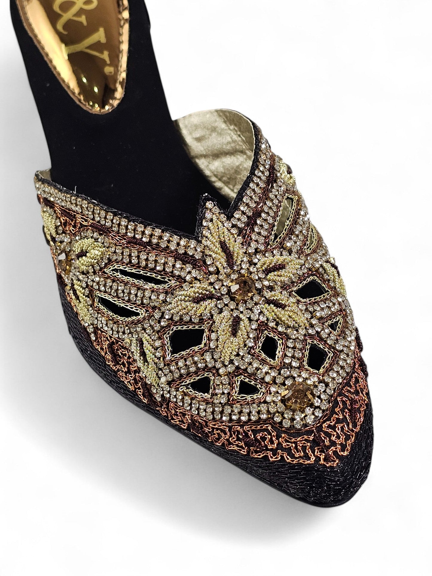 Delisse Toque de Ouro Mid Heel Mule