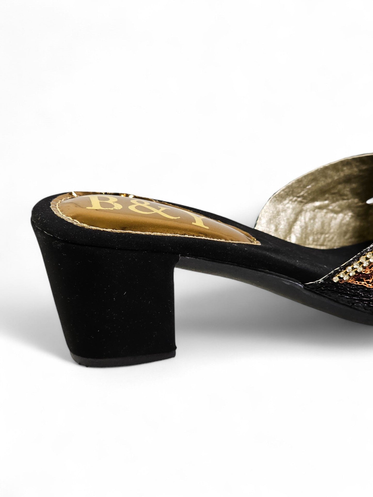 Delisse Toque de Ouro Mid Heel Mule