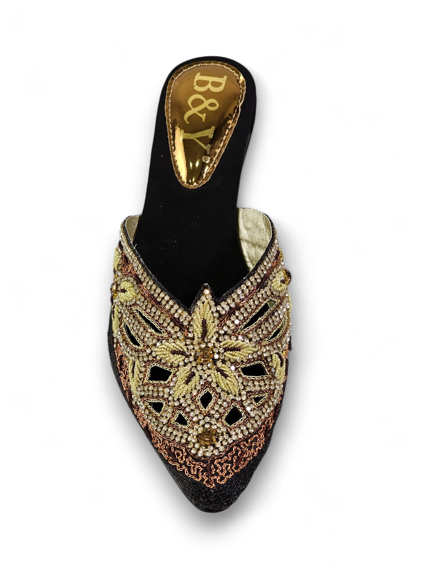 Delisse Toque de Ouro Mid Heel Mule