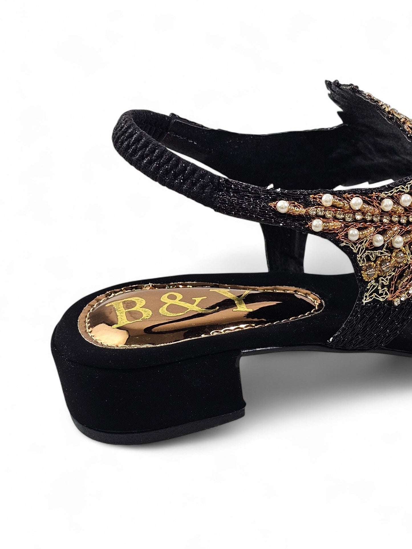 Aureda Black Block Heels Sandal