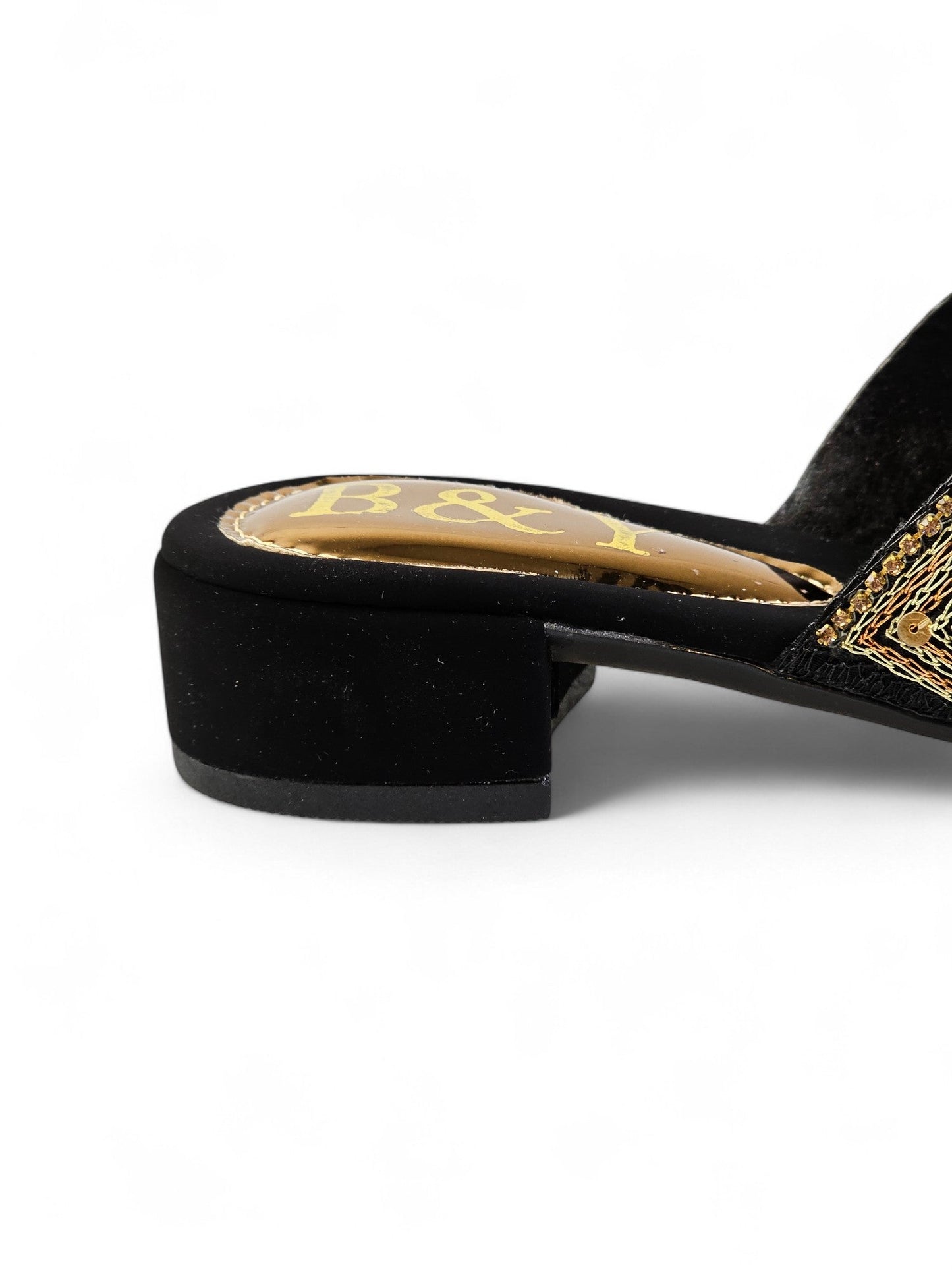Luntra Black Block Heel Flip-Flop