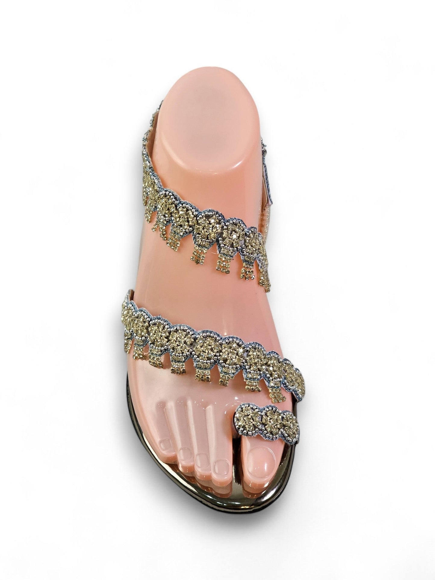 Trace Silver Block Heel Sandal