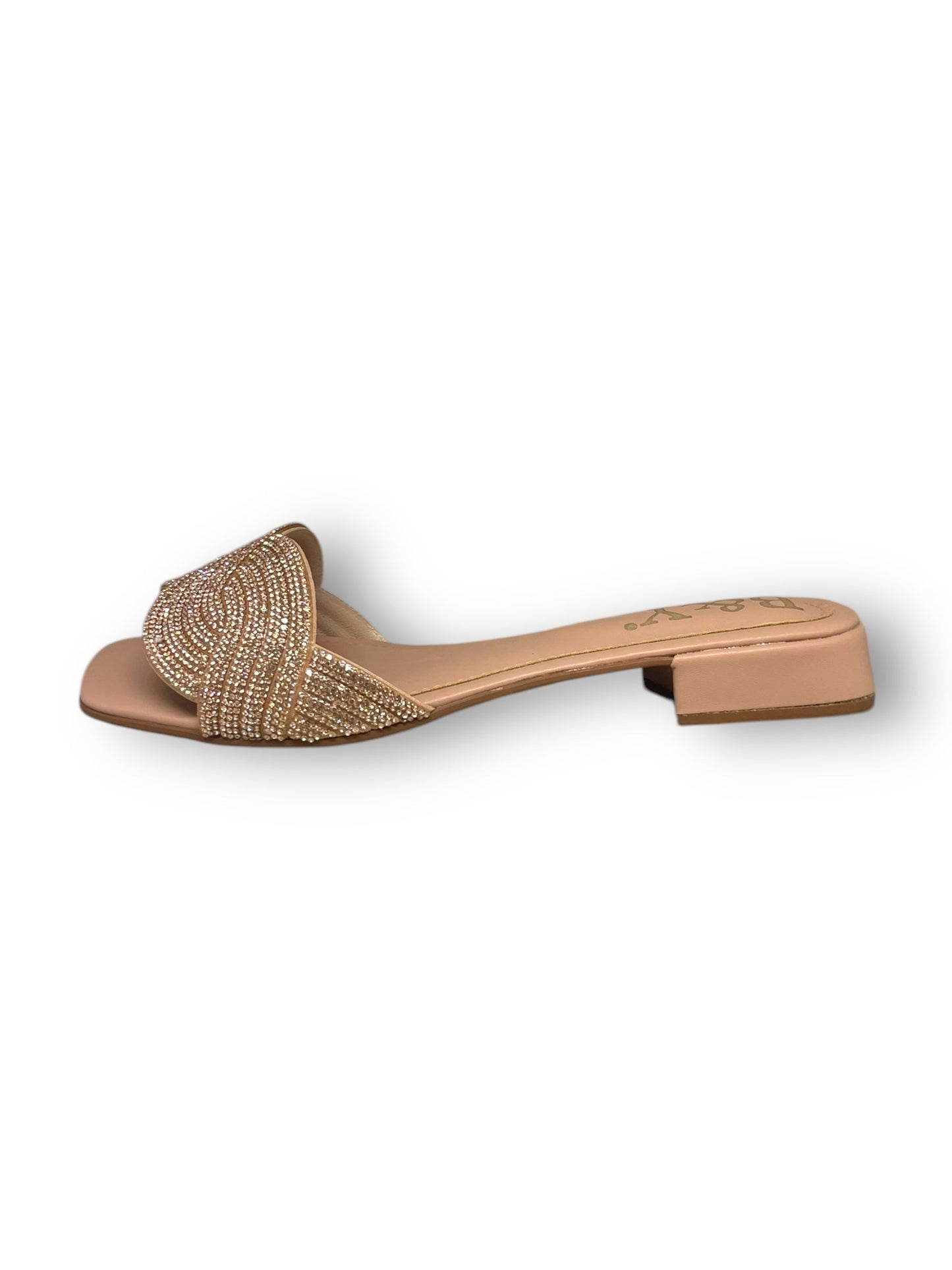 Jynoa Pink Low Heel Slip-on Sandal