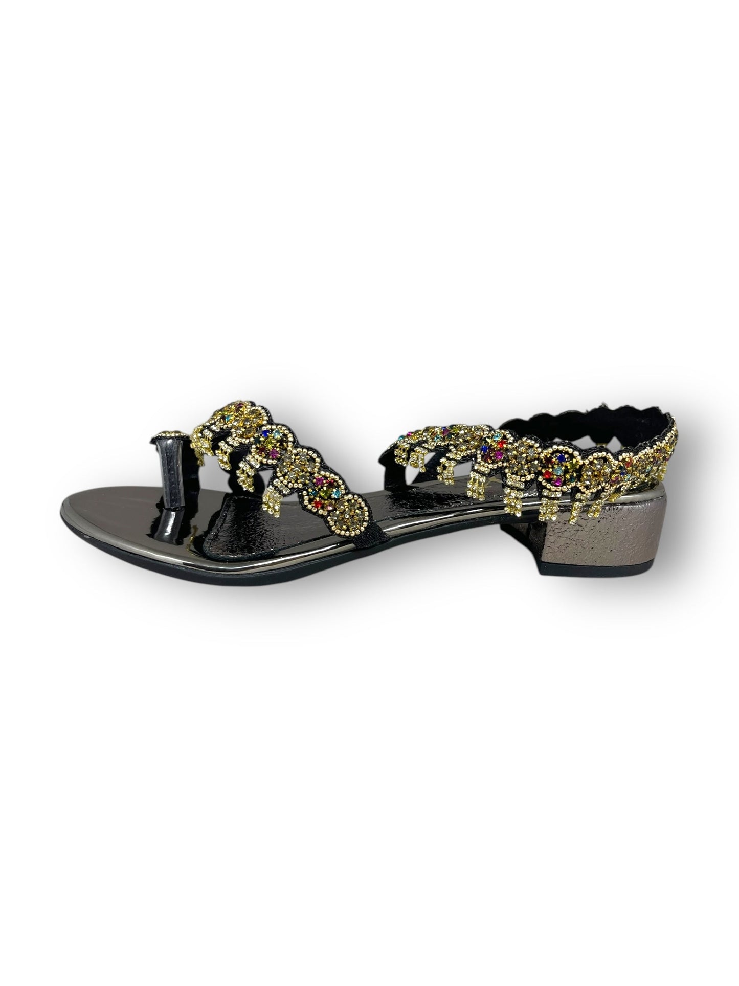 Trace Black Block Heels Sandal