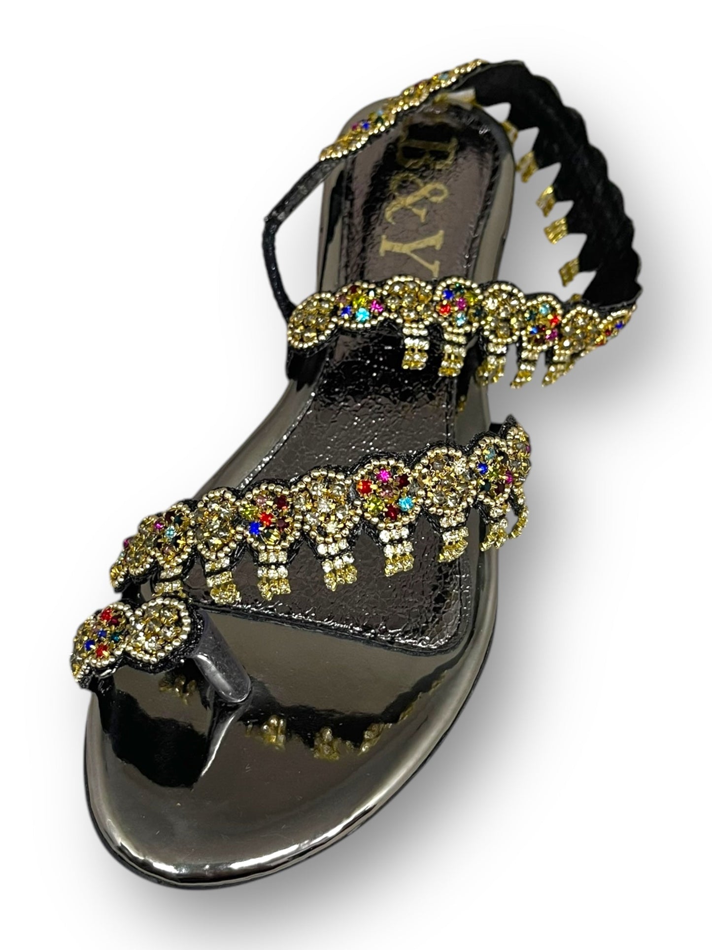 Trace Black Block Heels Sandal