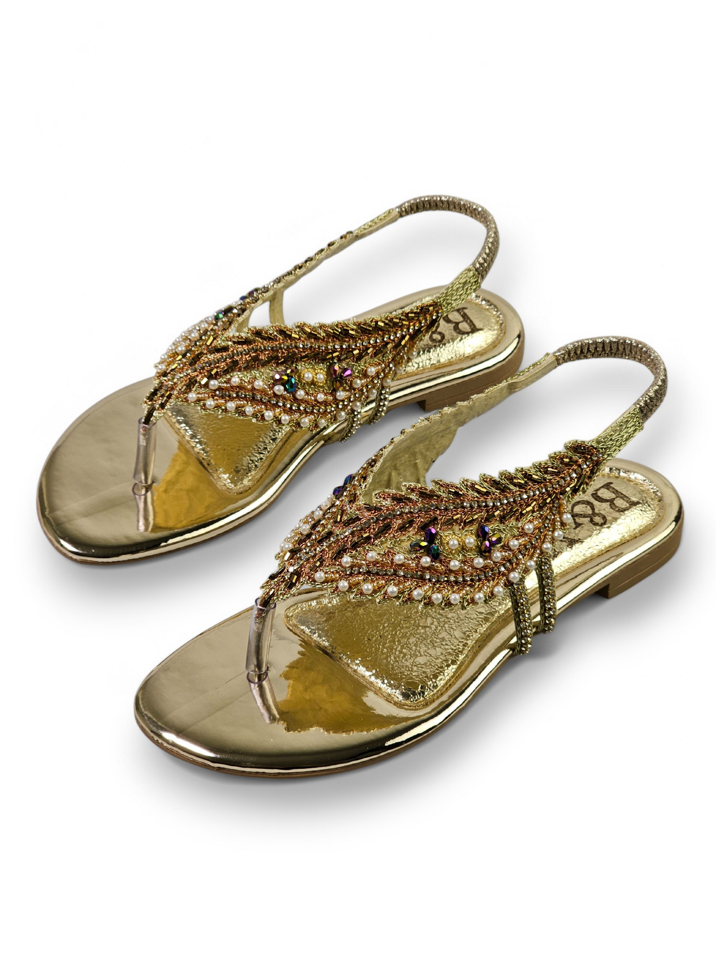 Dalurea Golden Flat Sandal