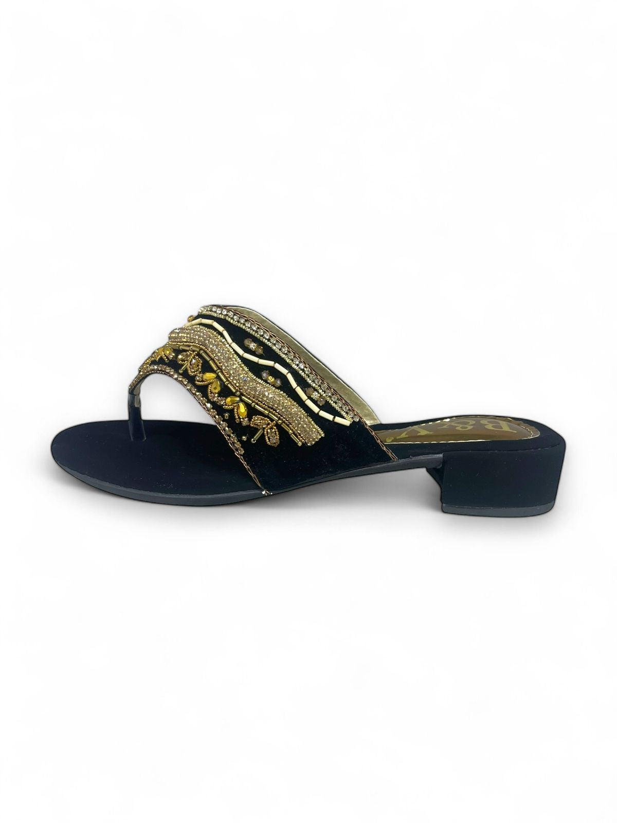 Zenith Black Block Heel Flip-Flop