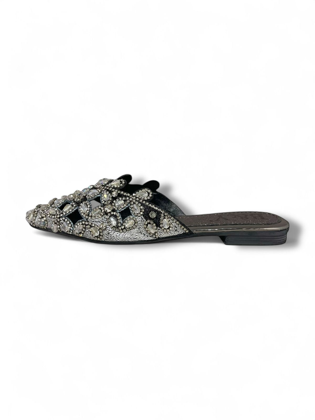 Flondra Black Flat Mule