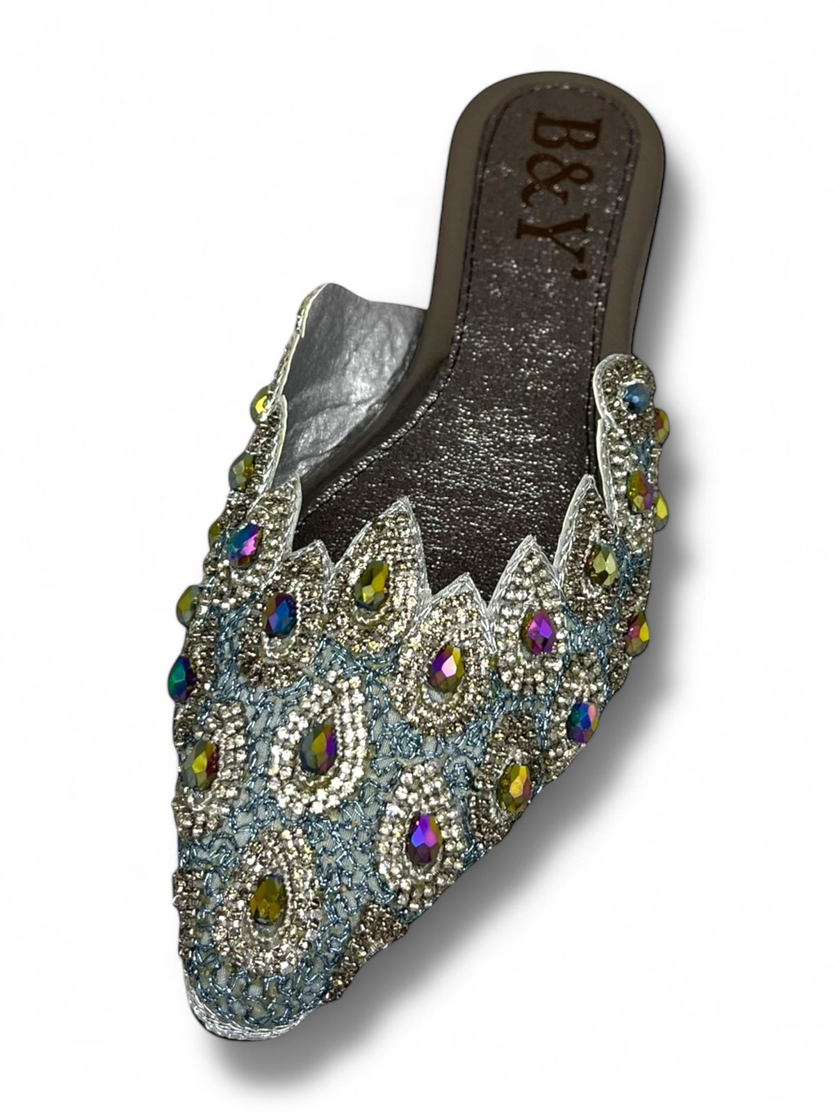 Olviera Silver Flat Mule
