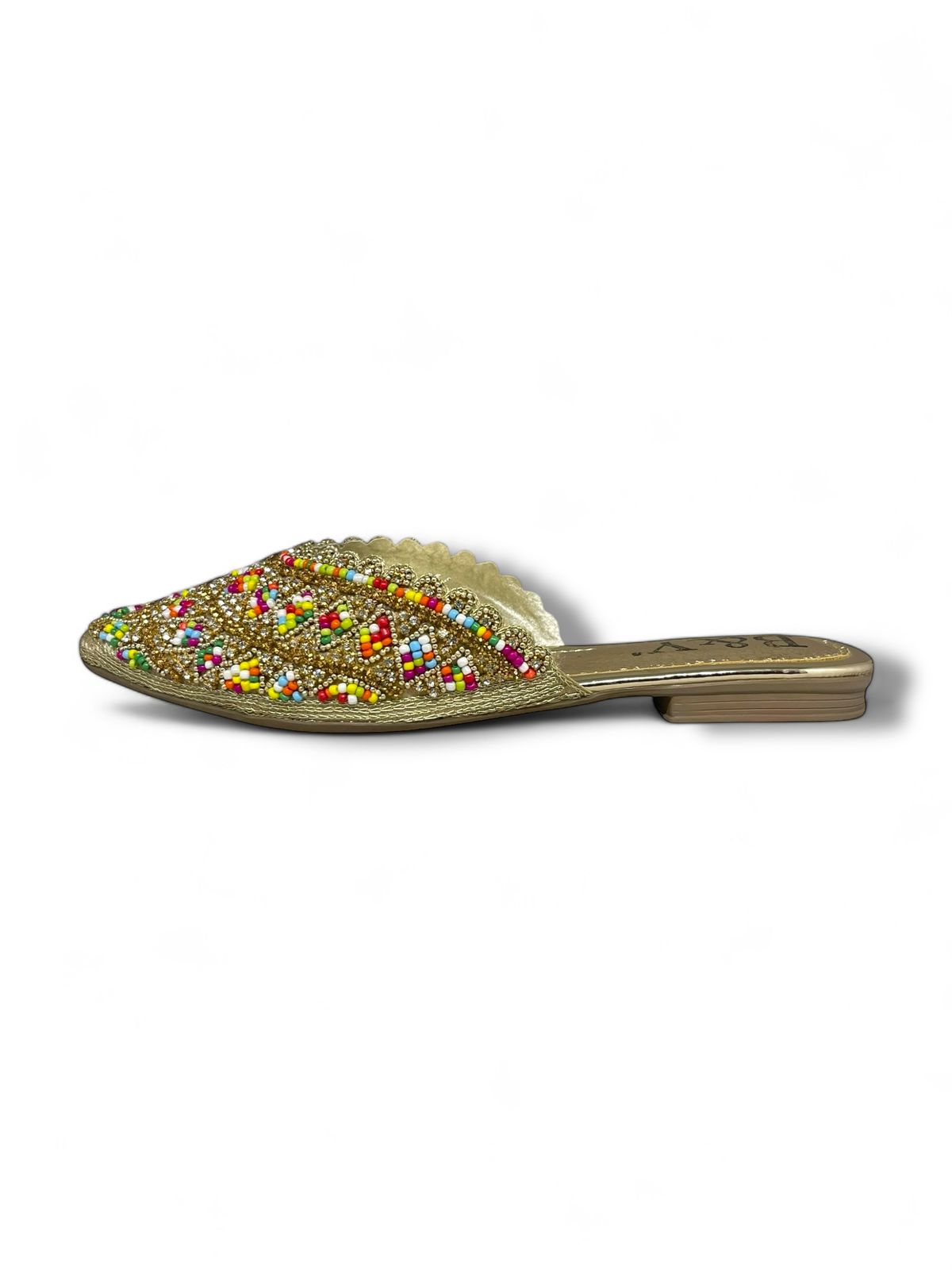 Enigma Golden Flat Mule