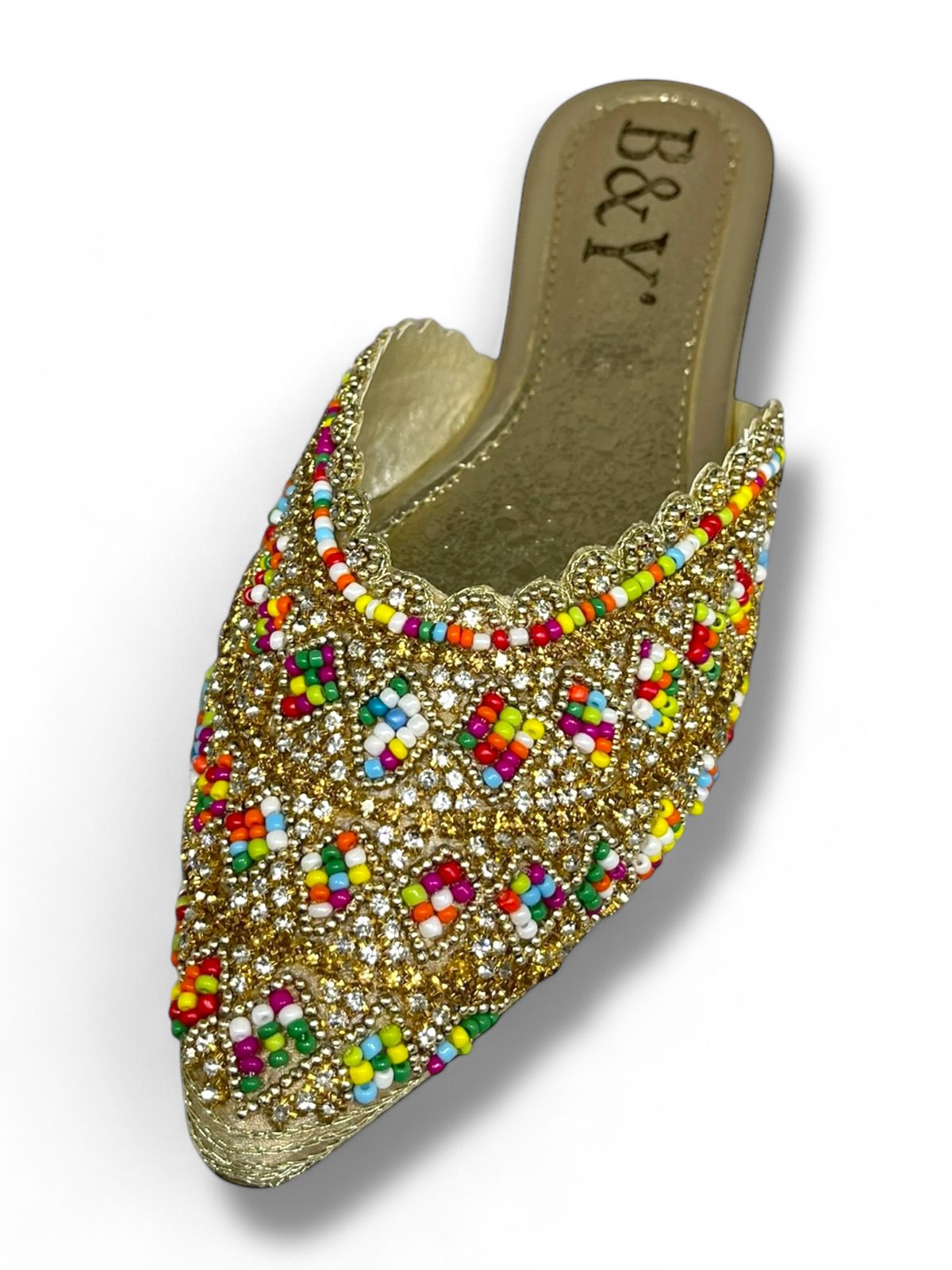 Enigma Golden Flat Mule