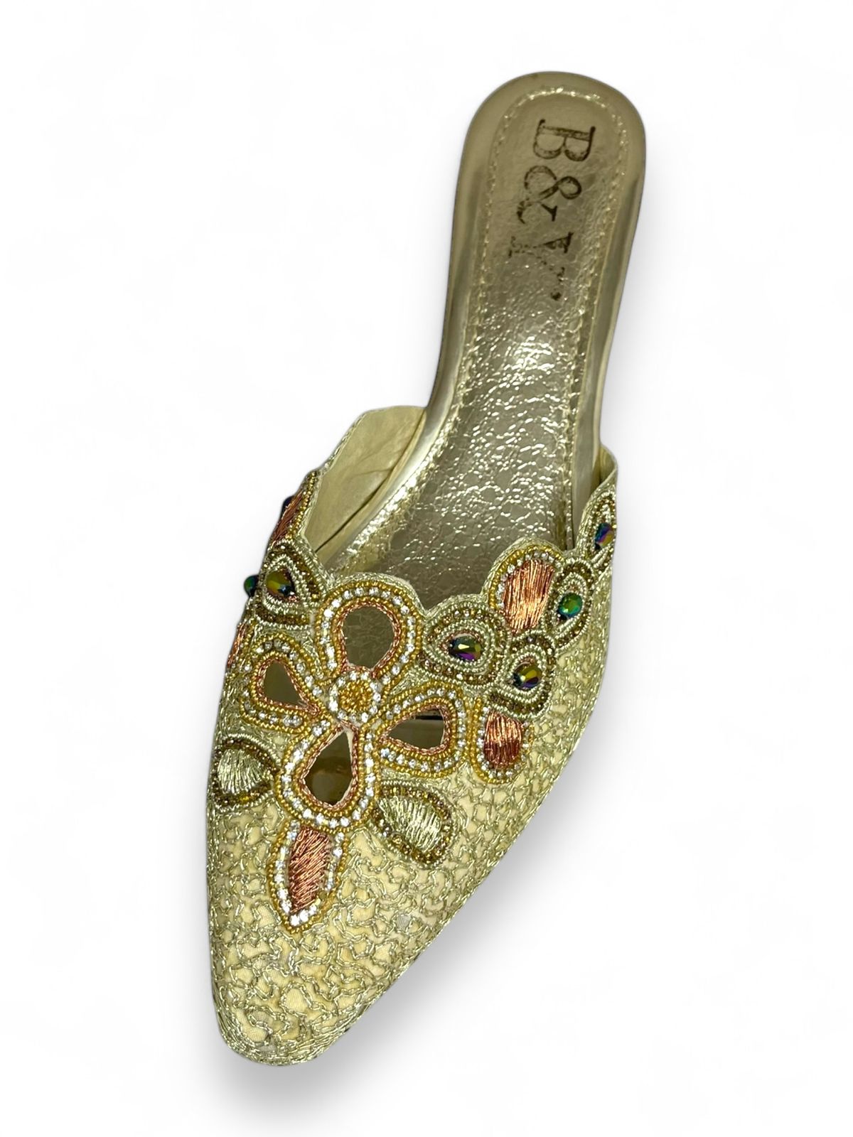 Sway Golden Mid Heel Mule