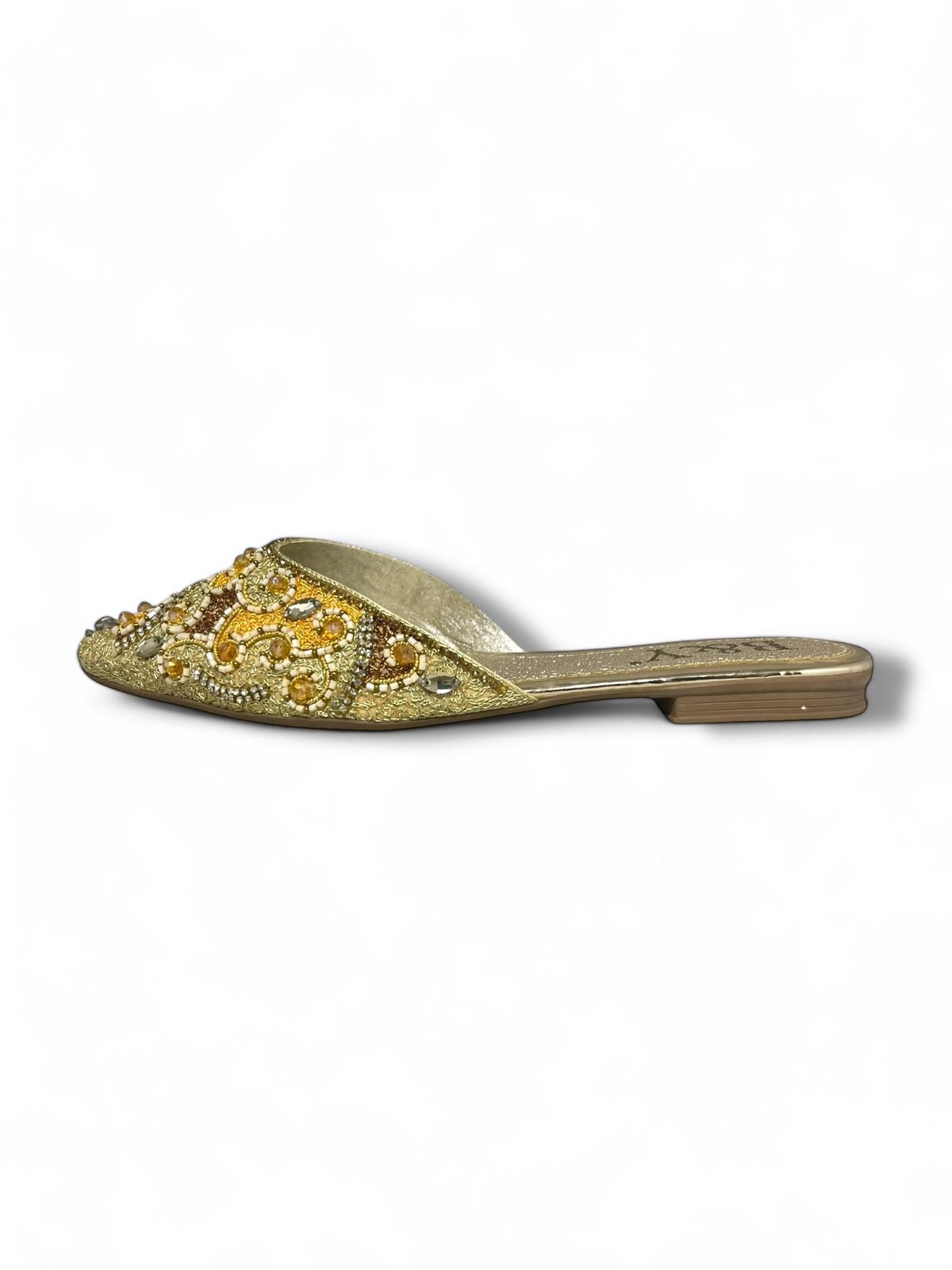 Trill Golden Flat Mule
