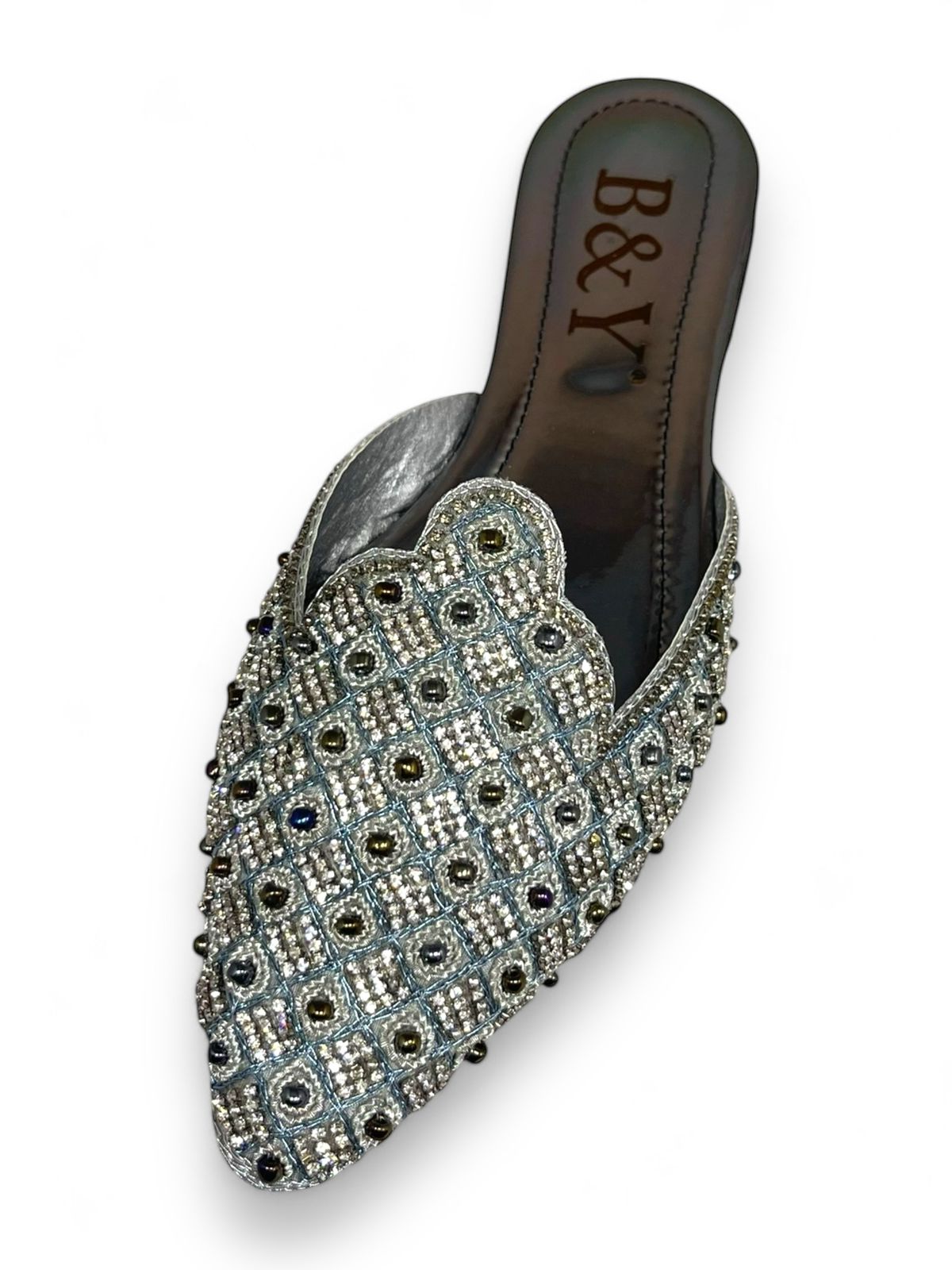 Whim Silver Flat Mule