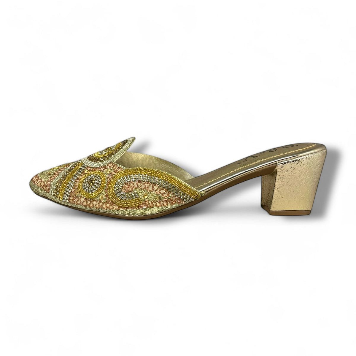 Atelier Golden Mid Heel Mule