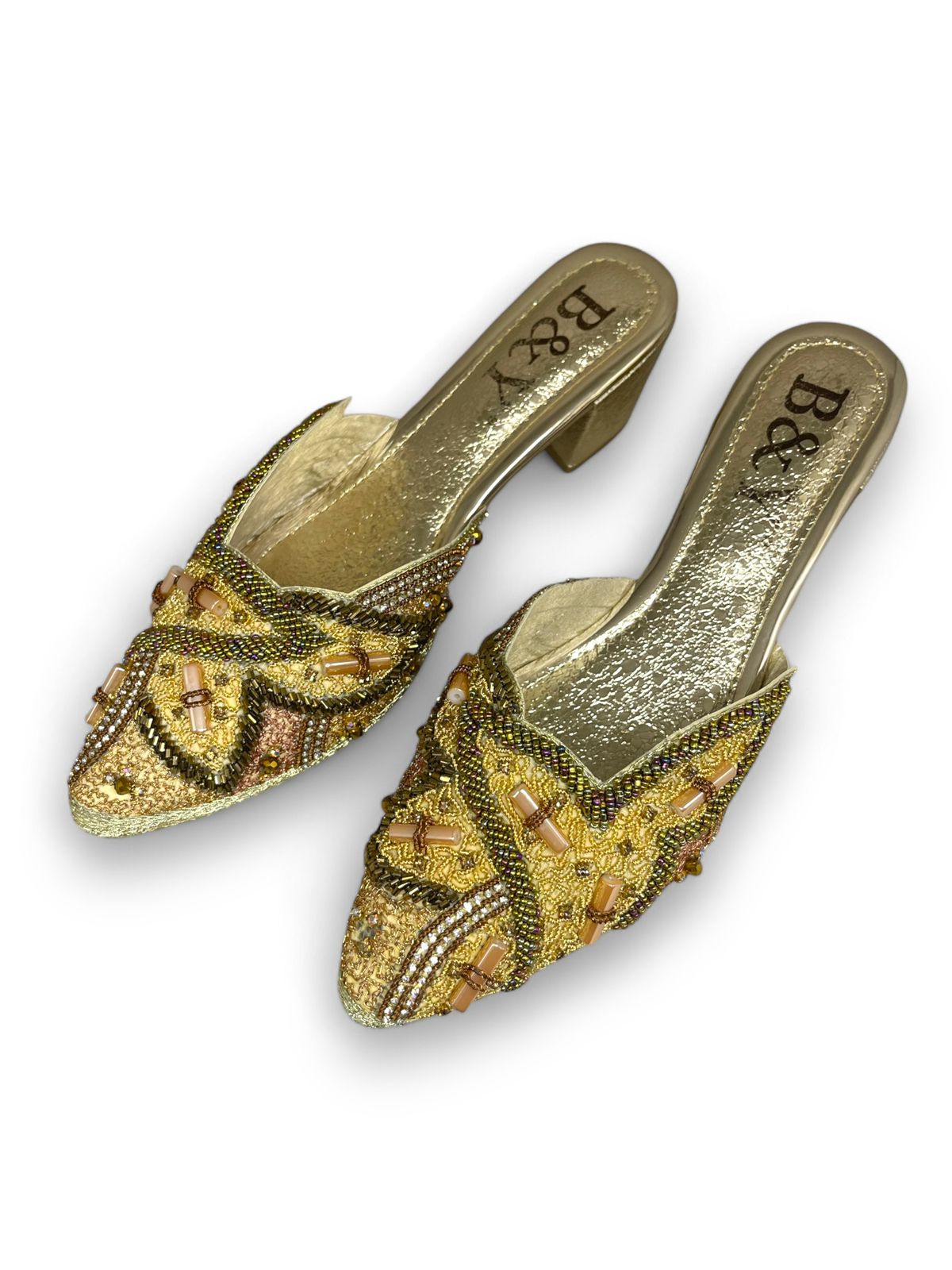 Mood Golden Mid Heel Mule