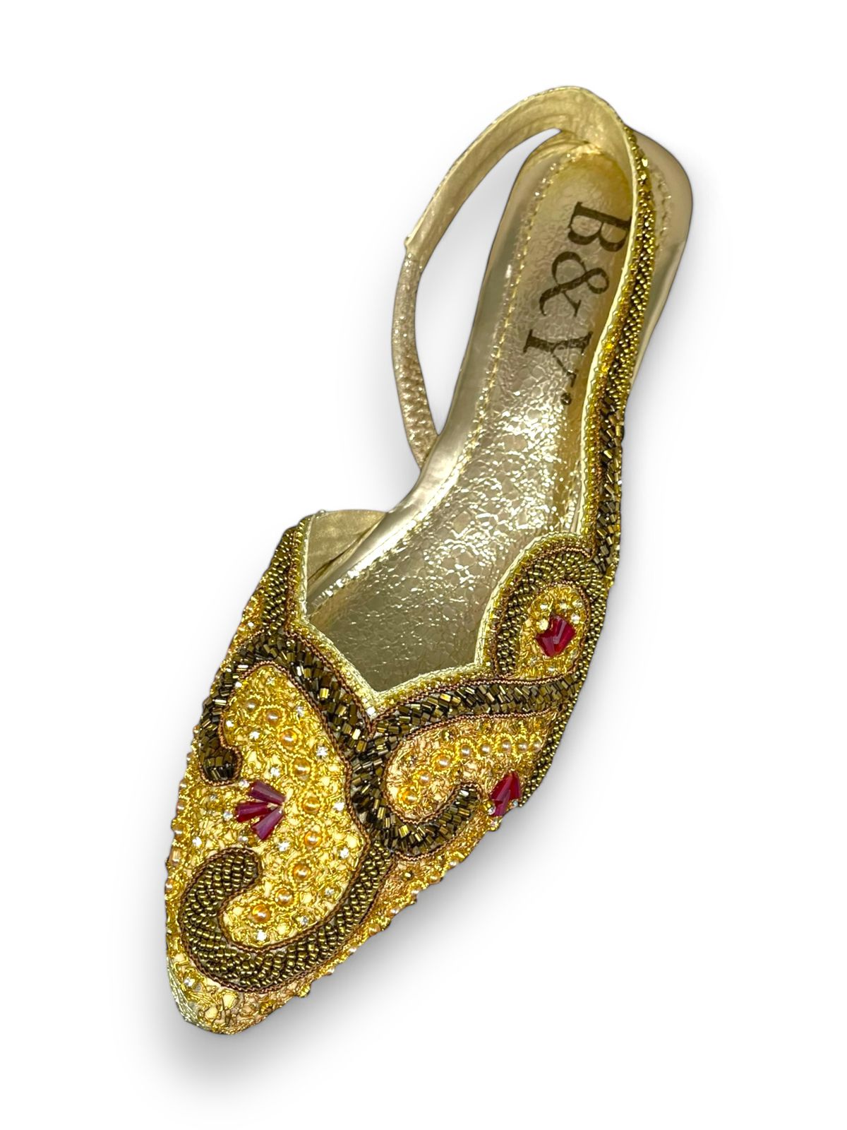 Hush Golden Mid Heel Mule