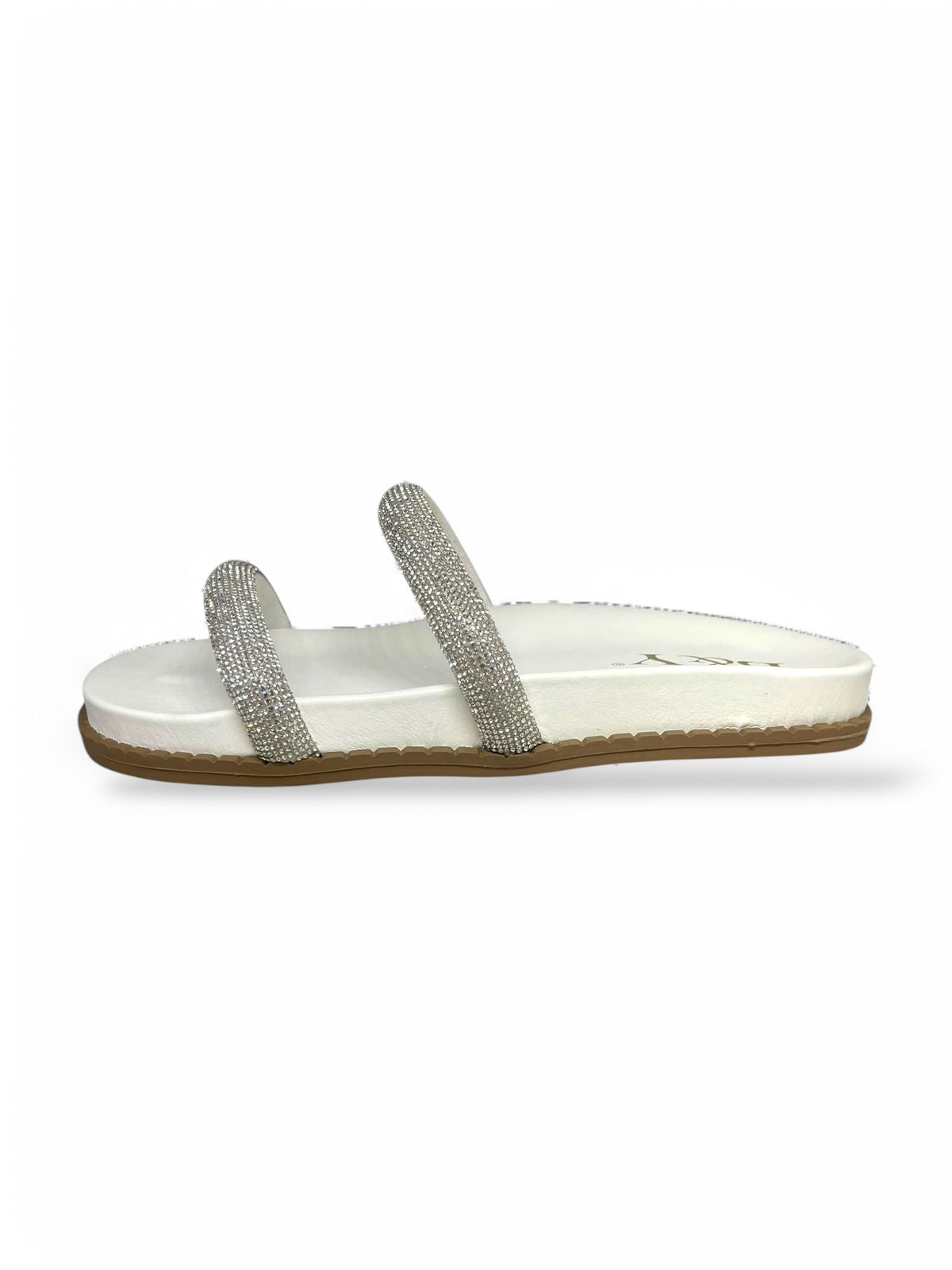 Blink White Flat Sandal