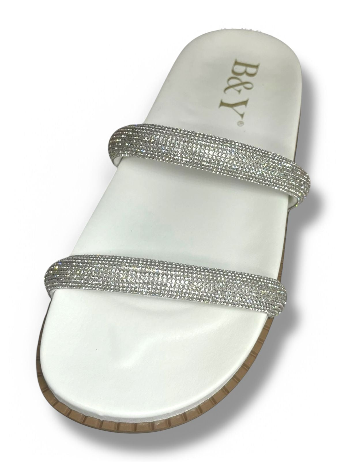 Blink White Flat Sandal