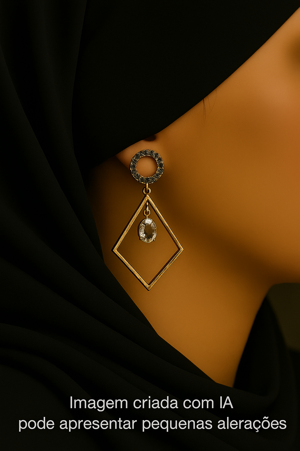 Style Crystal Golden Earring