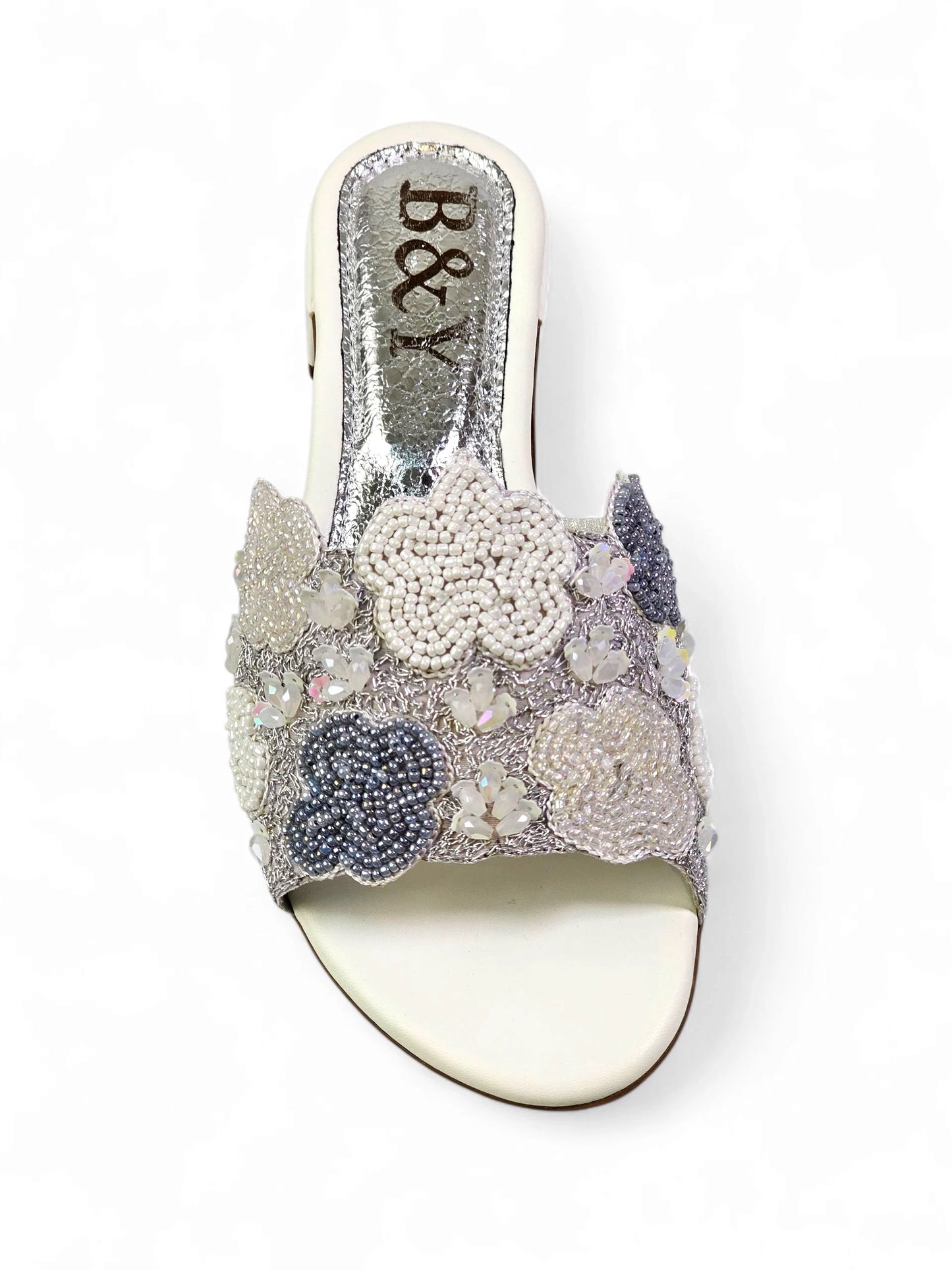 Twiselle White Block Heel Slip-on Sandal