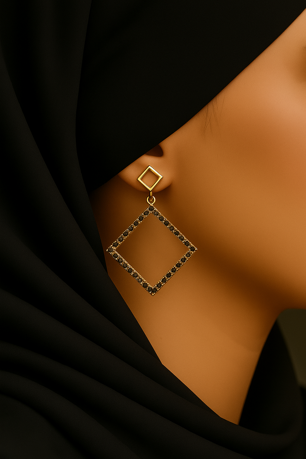Elisa Crystal Golden Earring