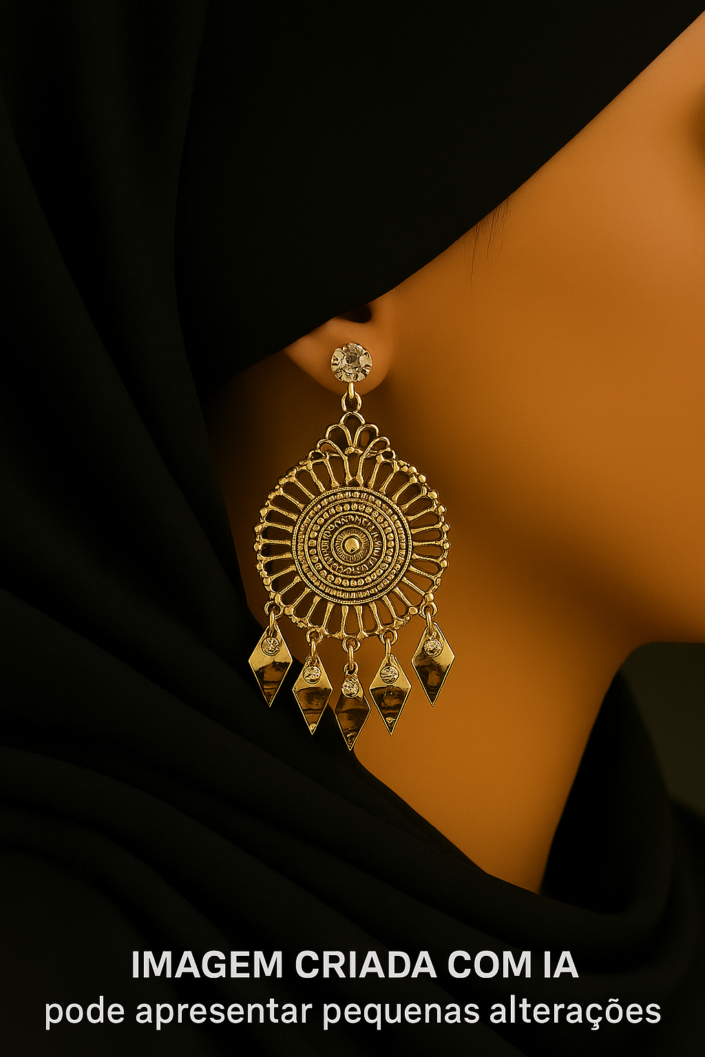 Vibe Crystal Golden Earring