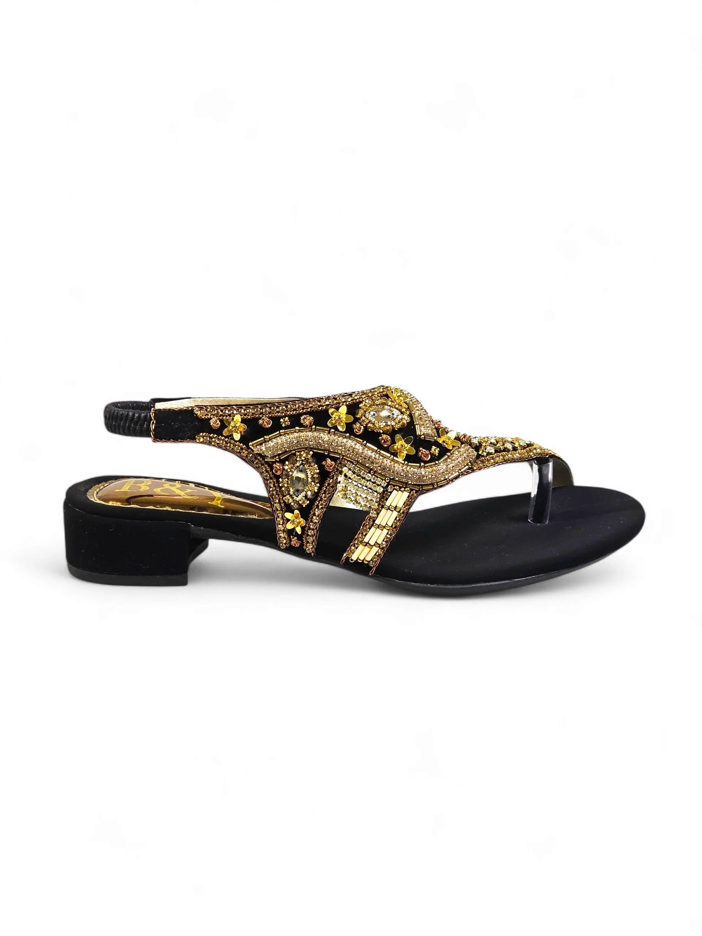 Quenelle Black Block Heels Sandal