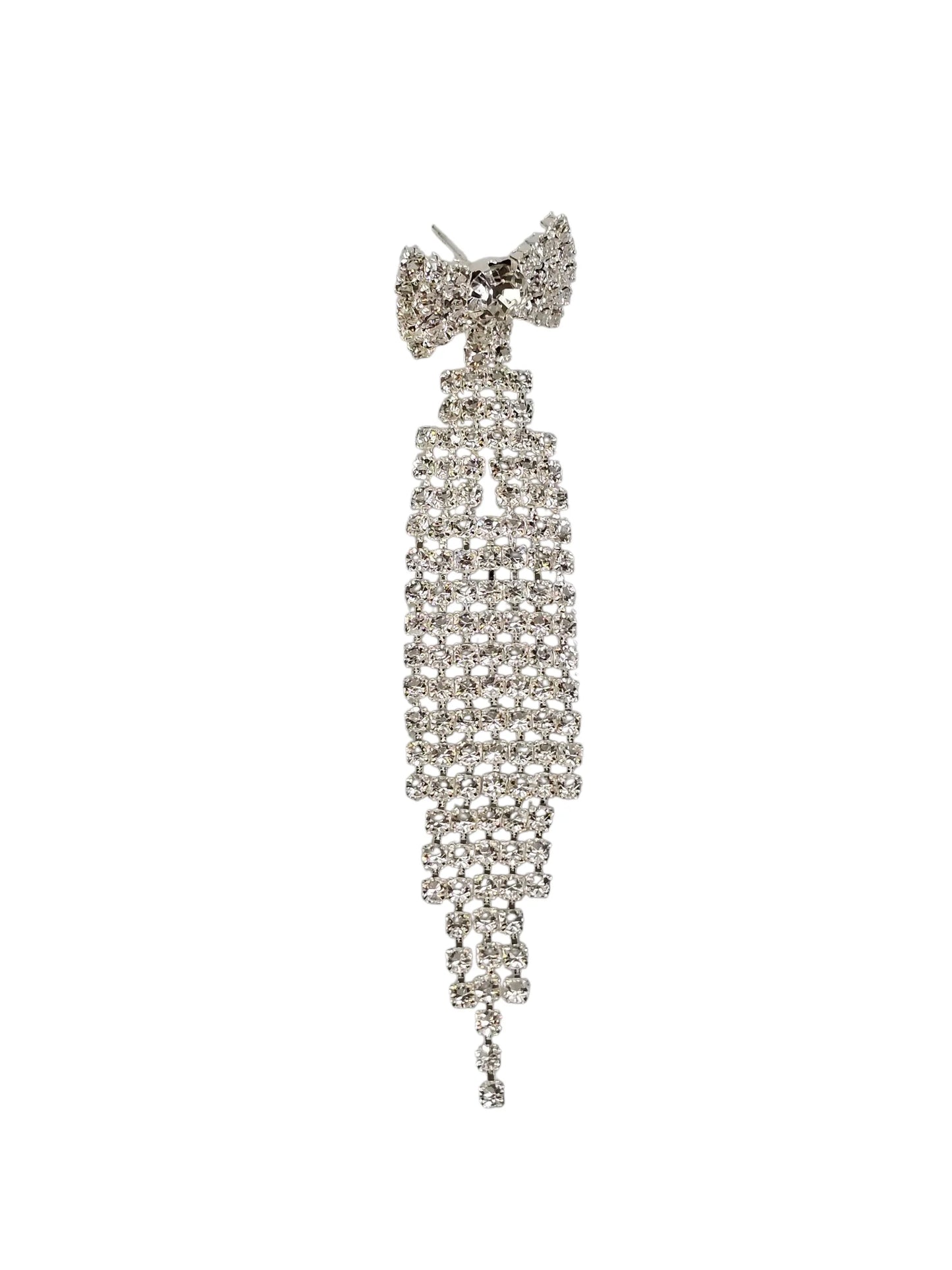 Glamour Crystal Silver Earring