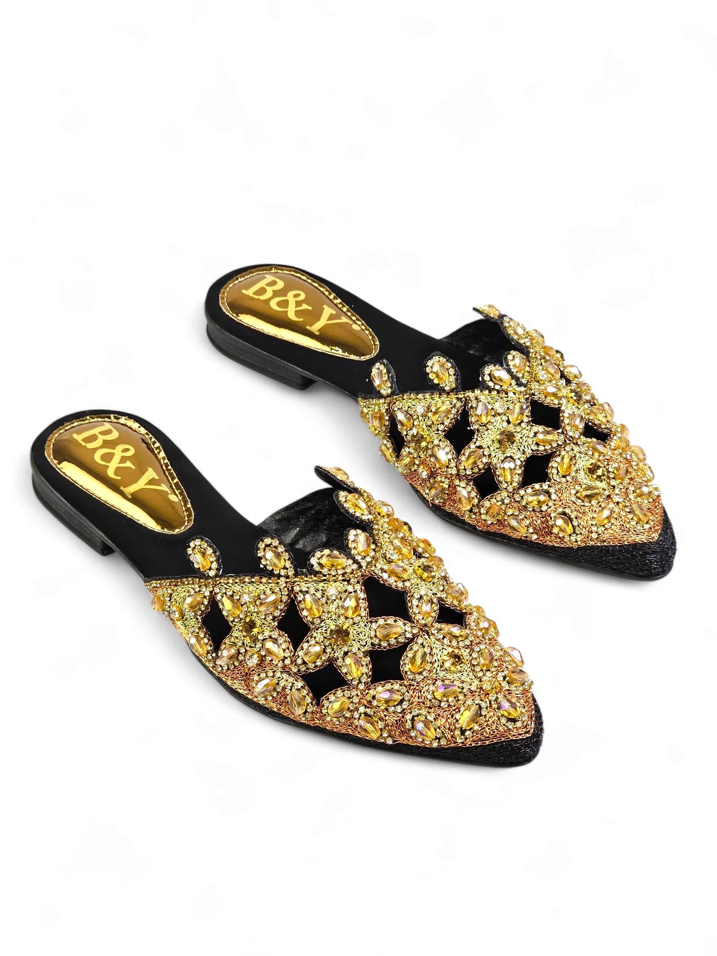 Flondra Black Flat Mule