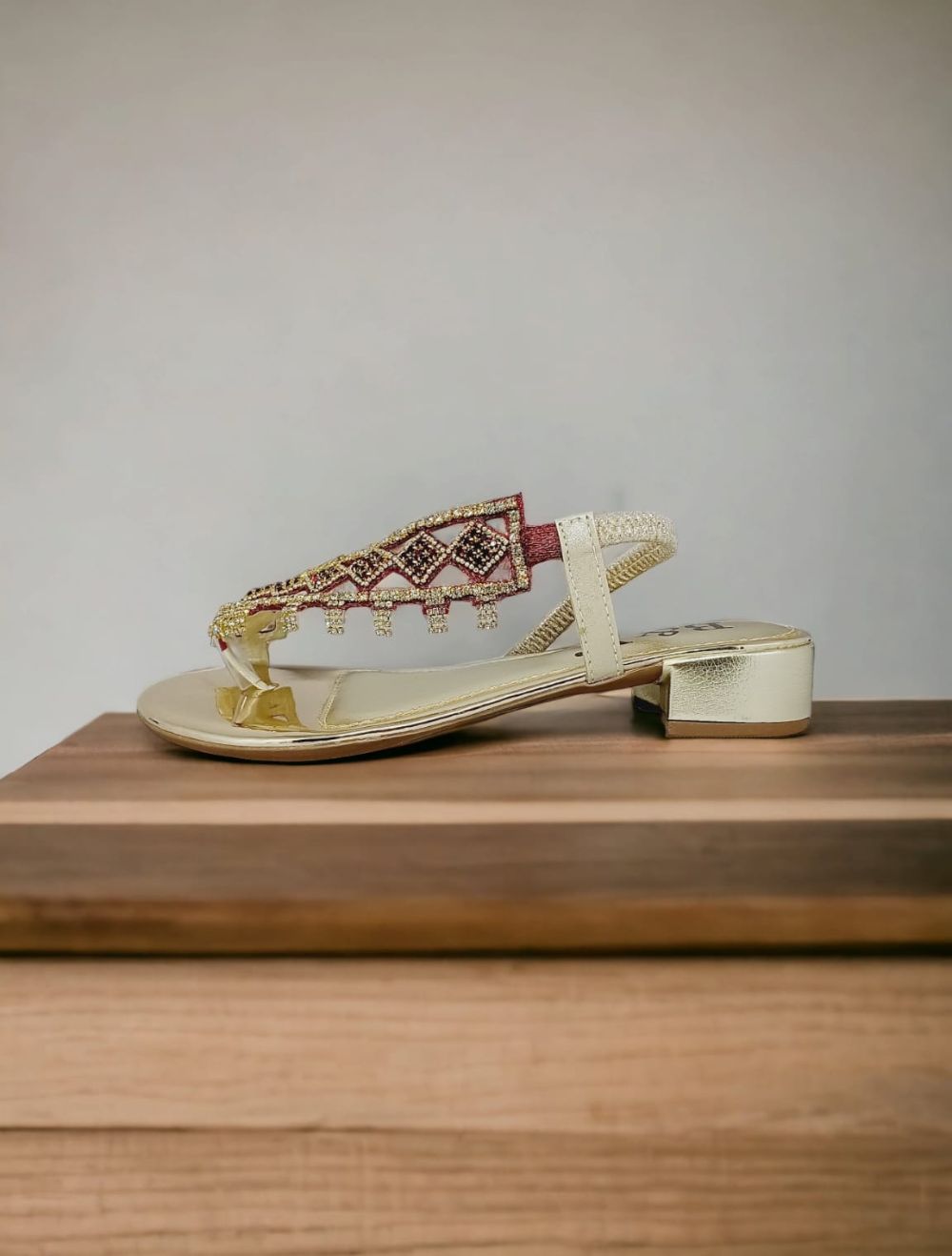 Tranquil Vinho Block Heels Sandal