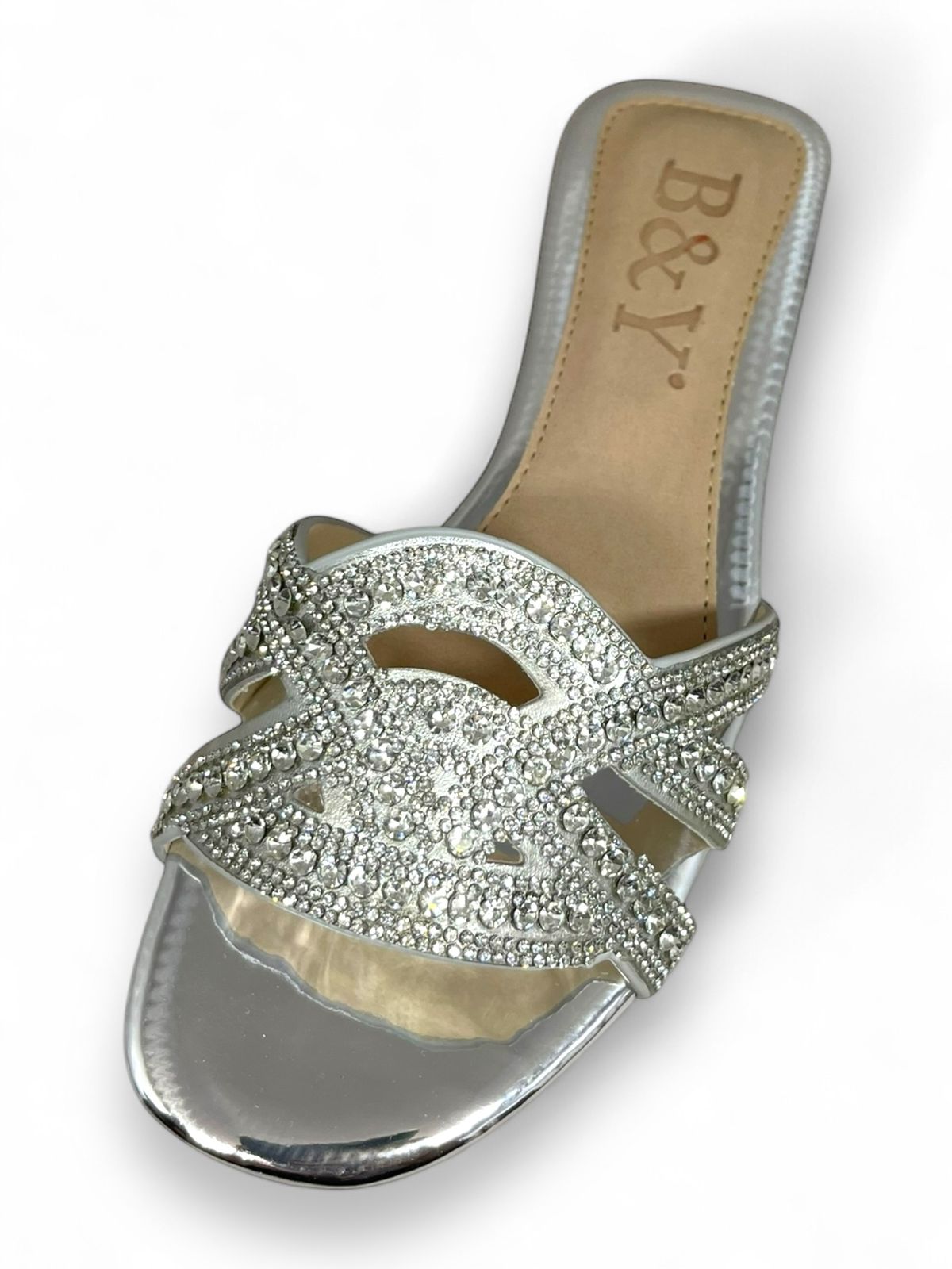 Moniva Silver Flat Sandal