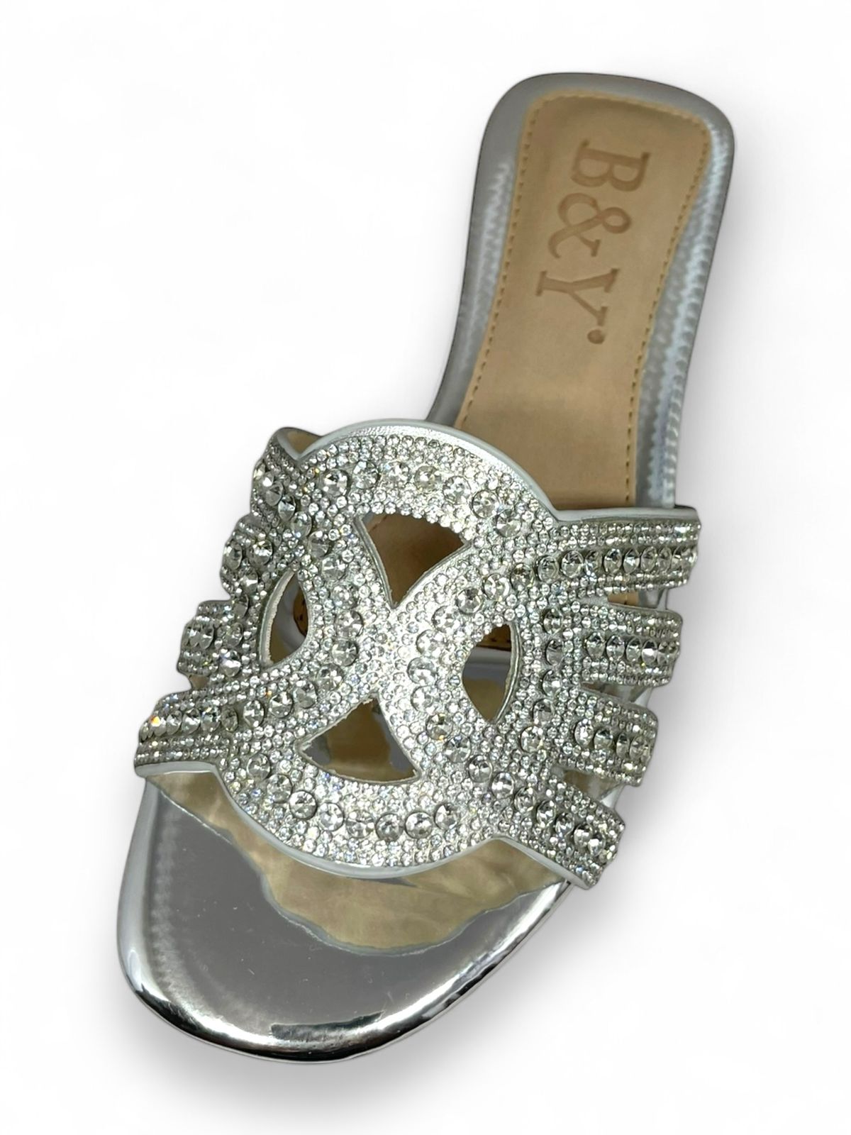 Sarellia Silver Flat Slip-on Sandal