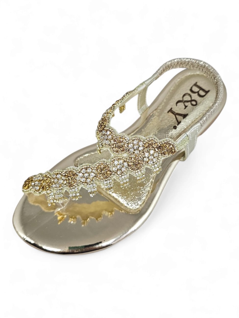 Karisse Golden Flat Sandal