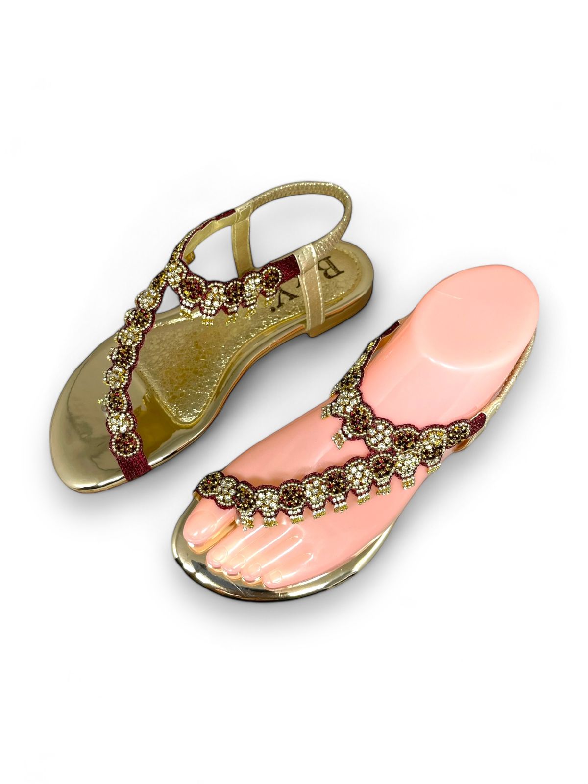 Karisse Vinho Flat Sandal